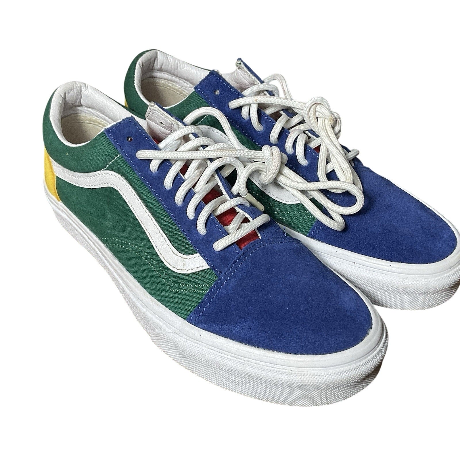 VANS Old Skool 500714 Shoes Blue Green Red Yellow Colorblock Size M/8.5 W/10