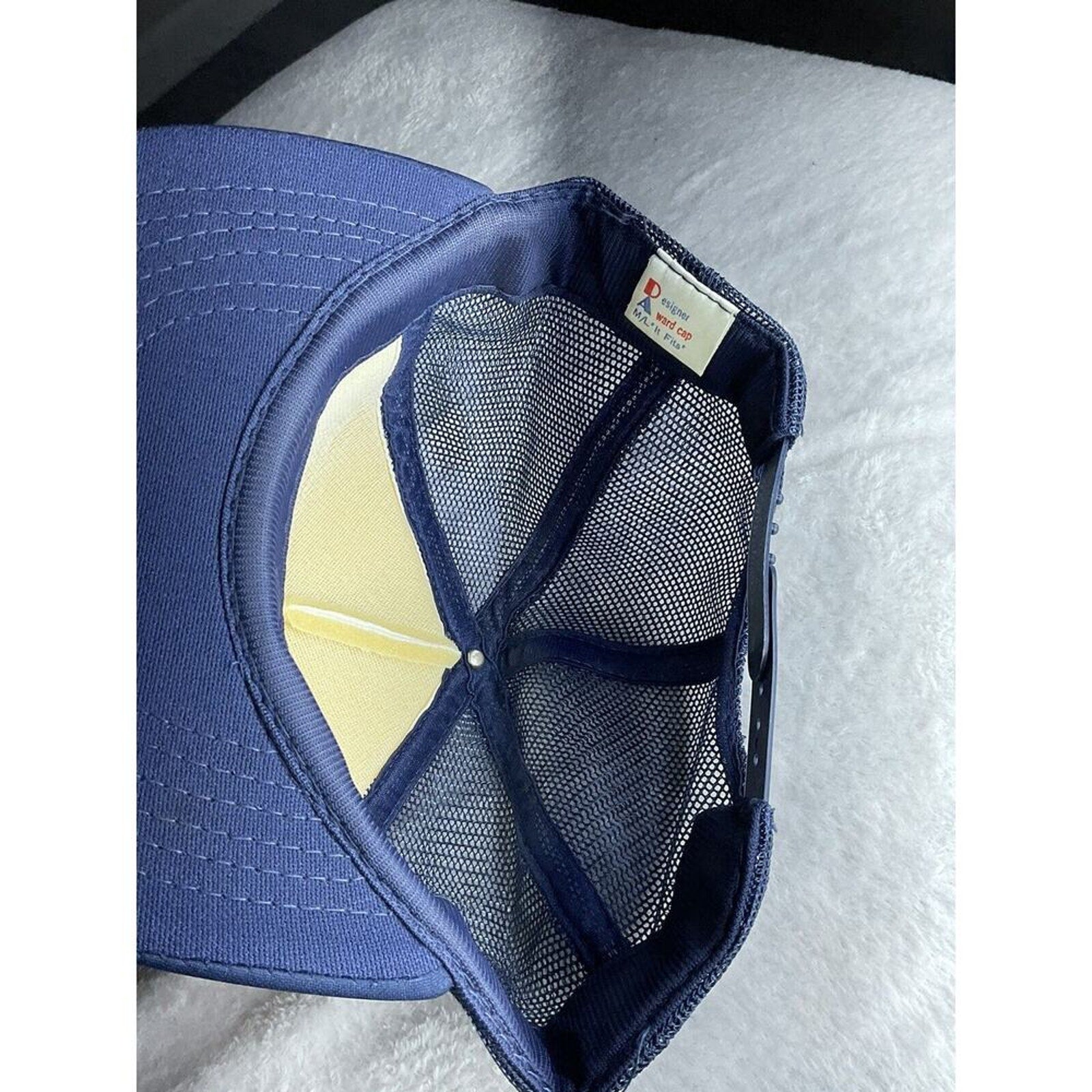Vintage Lance Aircraft Supply Trucker Hat Jet Blue Foam AT6 Harvard SNJ AIRPLANE