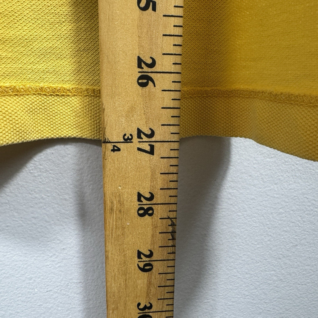 Vtg 60s-70s IZOD Lacoste Yellow Polo Shirt Crocodile Logo Cotton Mens Slim S XS