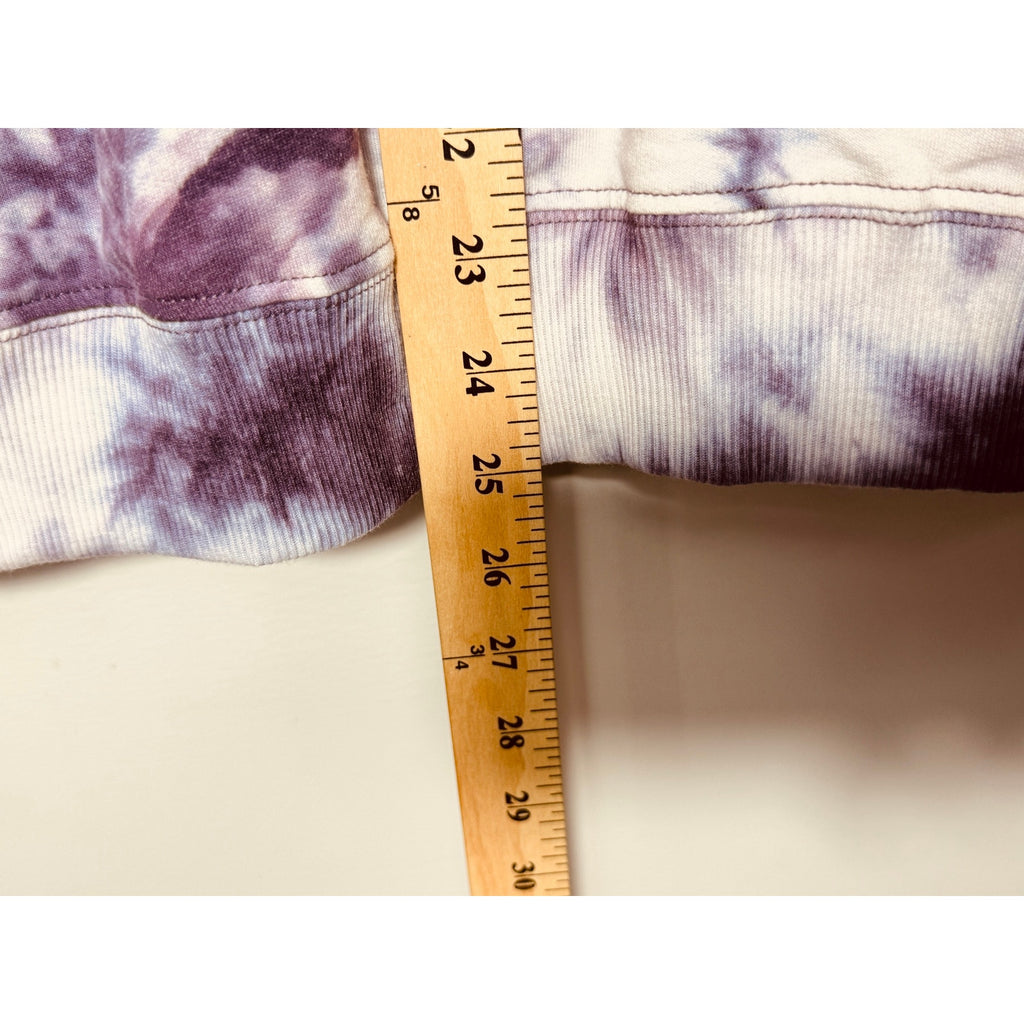 MTV Music Television Tie Dye Sweatshirt Purple White Graphic Crewneck Medium