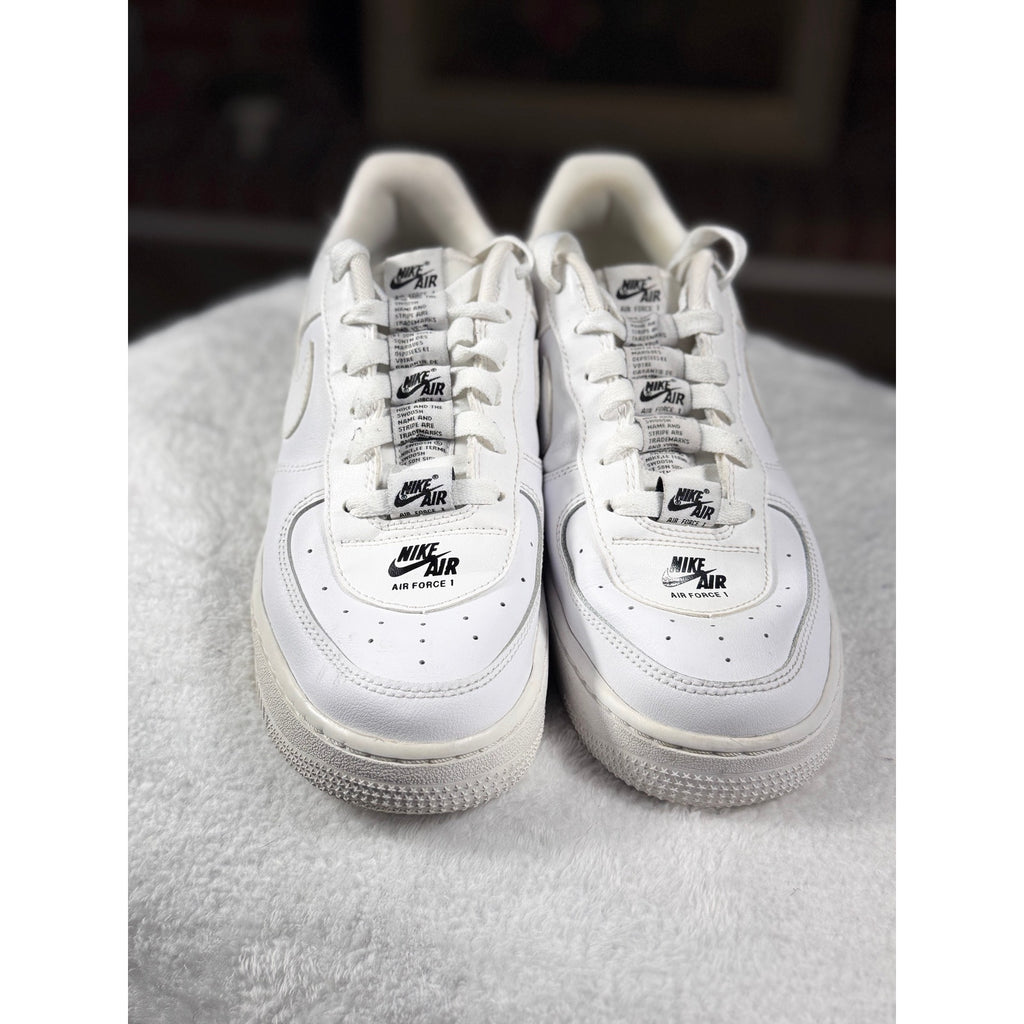 Nike Air Force 1 Low White Black Outline CJ4092-100 Youth Sz 7Y Men 7 Women 8.5