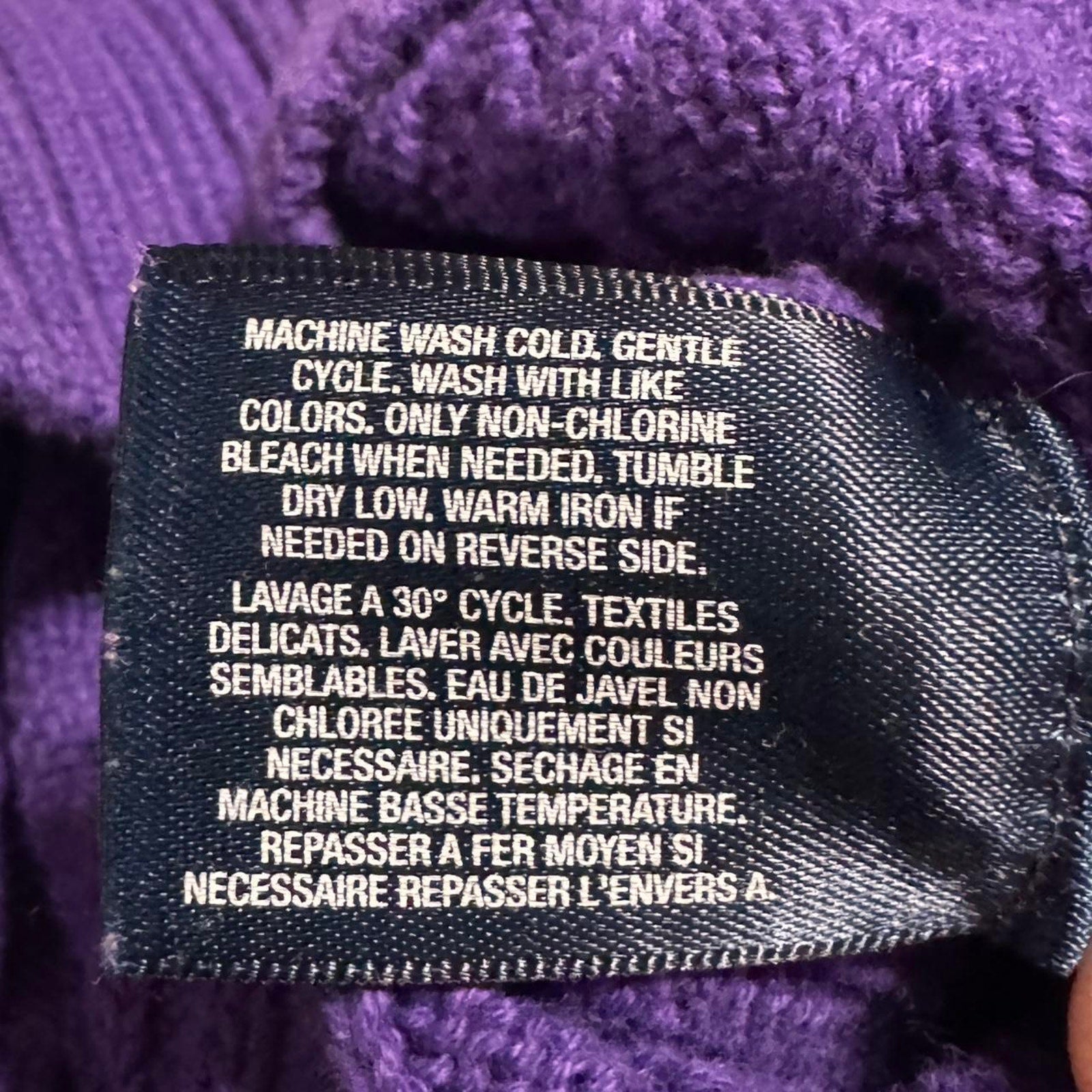 Ralph lauren purple cable knit