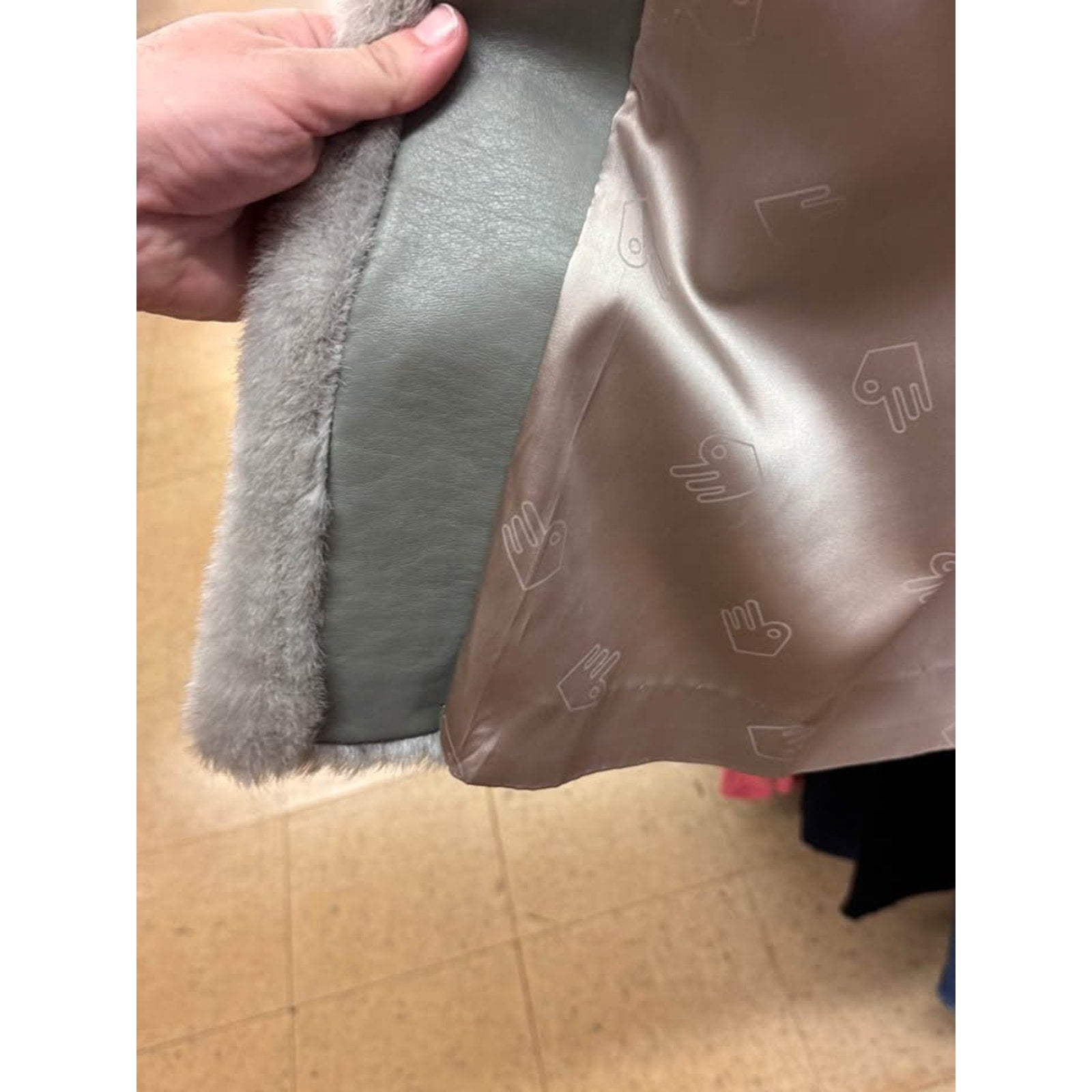 Vtg Gray Faux Fur Coat Sasson Juniors Paris Monterey Mills Luxury Fabric Jacket Women’s M/L