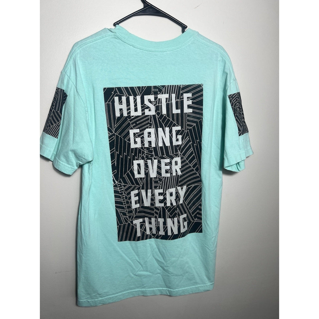Hustle Gang Trap Uniform Sporting Goods Distressed Indian Chief T Shirt Size L