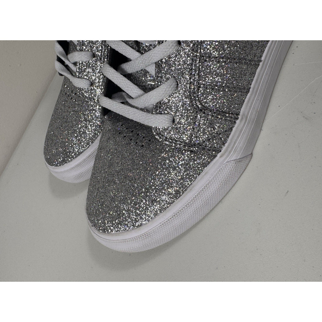 Vtg Rare Y2K Supra Skytop High Top Silver Glitter Sneakers Youth/Men’s US 5 W6.5