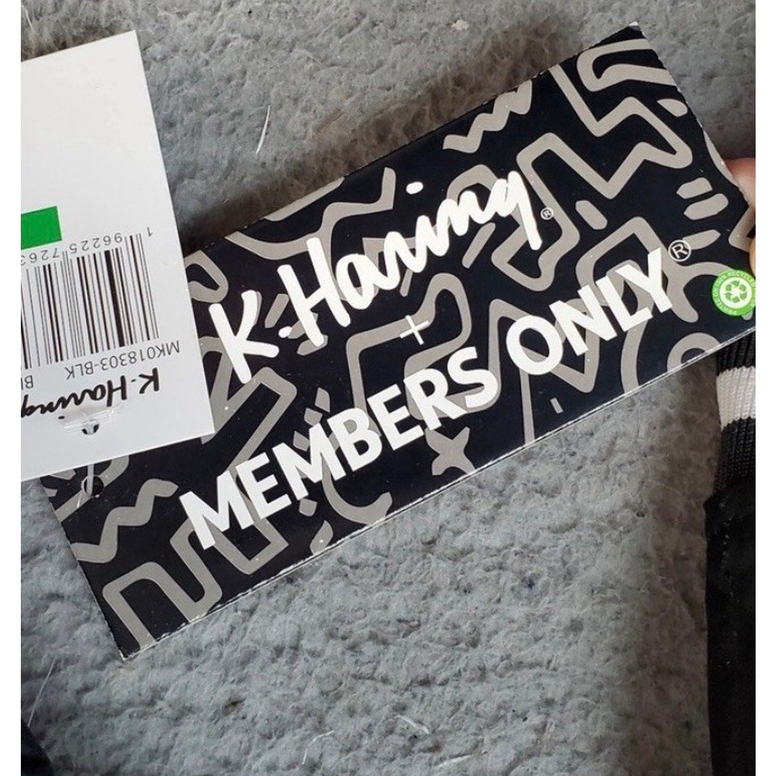 Rare Members Only x Keith Haring Bomber Jacket XL Black Tokyo Pop Andy Mouse NWT