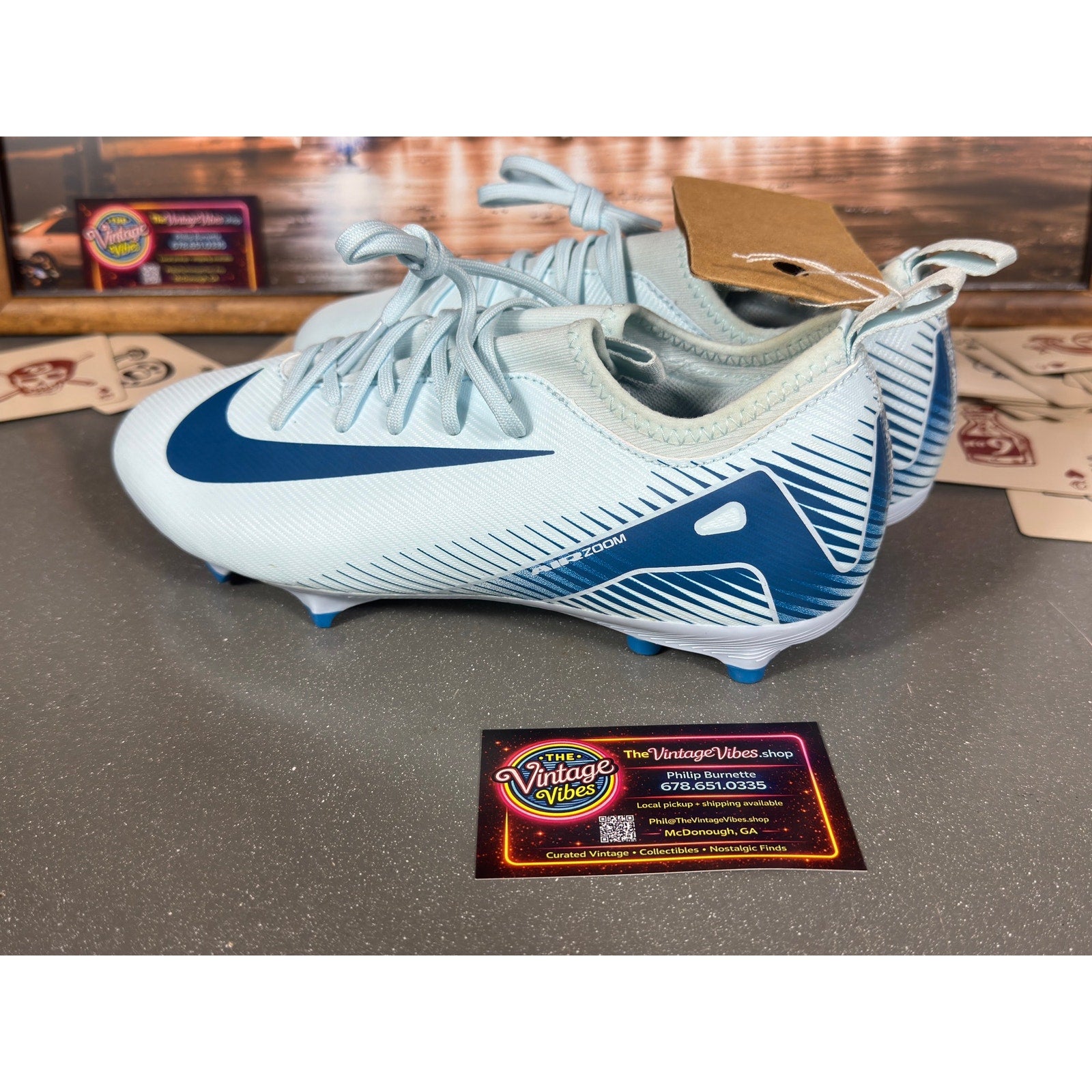 Nike Mercurial Air Zoom Soccer Cleats FQ8392-400 Men’s 5 5Y Women’s 6.5 Blue FG