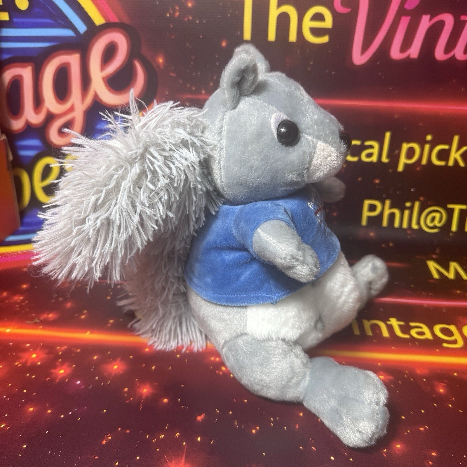 Signed Mark Rober CrunchLabs Phantastic Gus Phat Gus Squirrel Plush Rare Auto