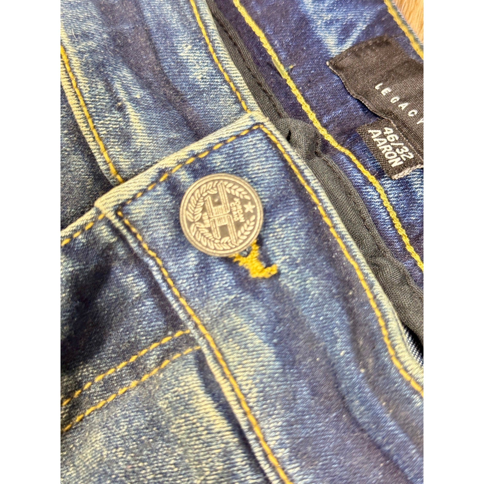 Jordan Craig Legacy Edition Aaron Jeans Men 46x32 Blue Stretch Slim Taper Denim