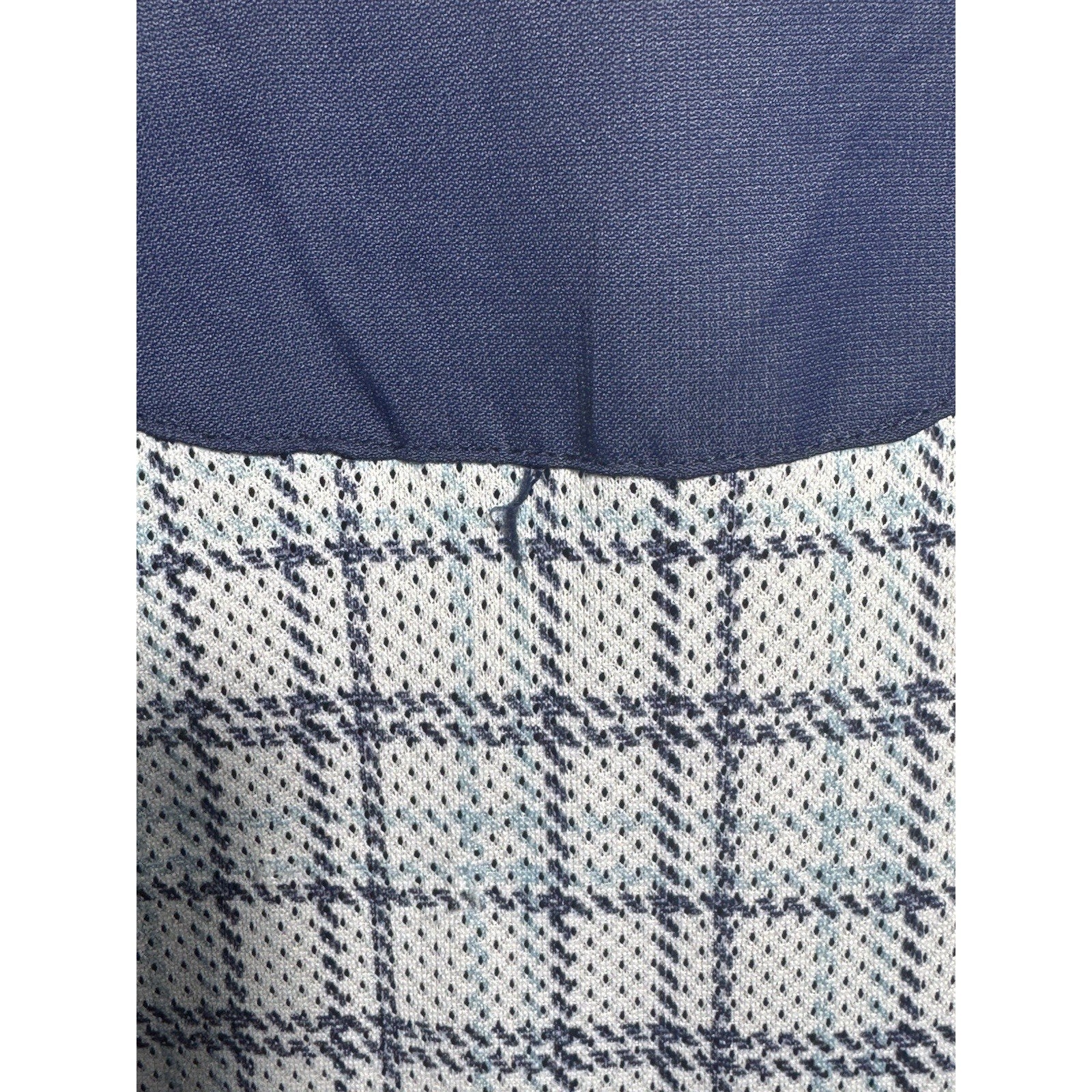 Vtg Wilson Lightweight Windbreaker Jacket Navy Blue Plaid Lined Full Zip Size L