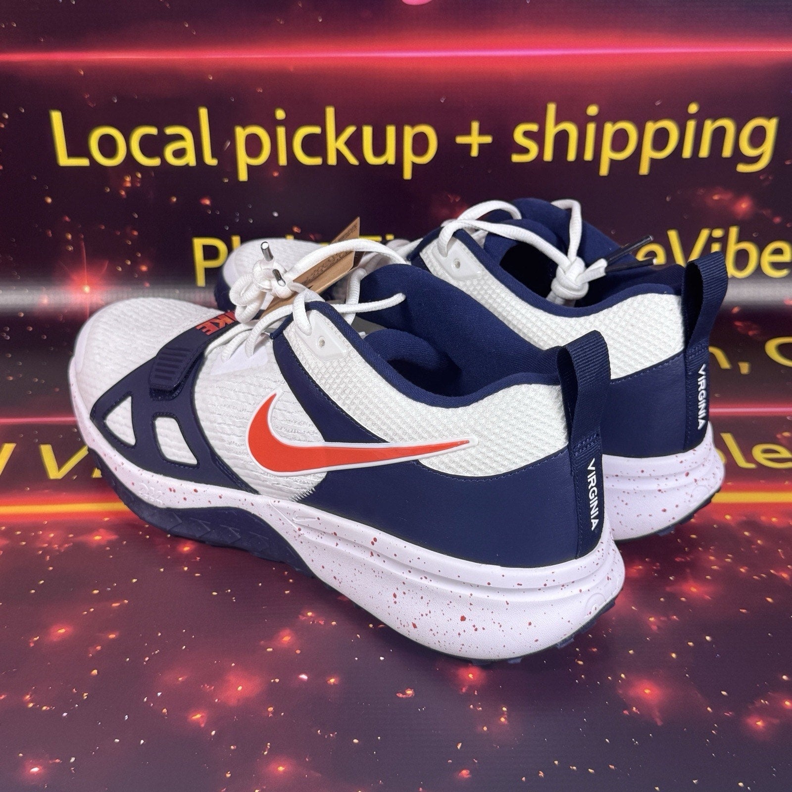 Nike Air Zoom Diamond Turf Elite Virginia PE Baseball Shoes Men 13 HQ1432-100