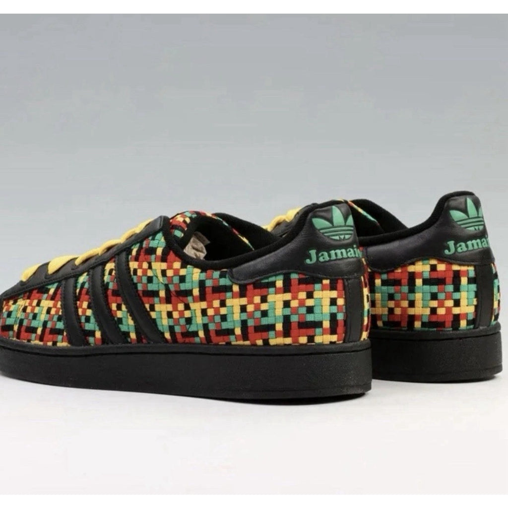 Rare Adidas Superstar II x Bob Marley Jamaica IH9785 Men's Sizes 12 Yellow Red