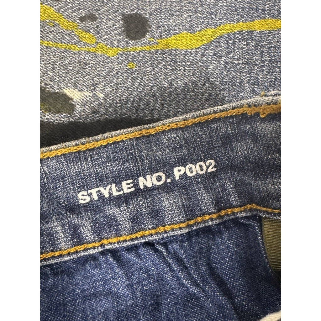 $290 Rare Purple Brand P002 Atlanta Exclusive Gold Paint Splatter Jeans Sz 34x34