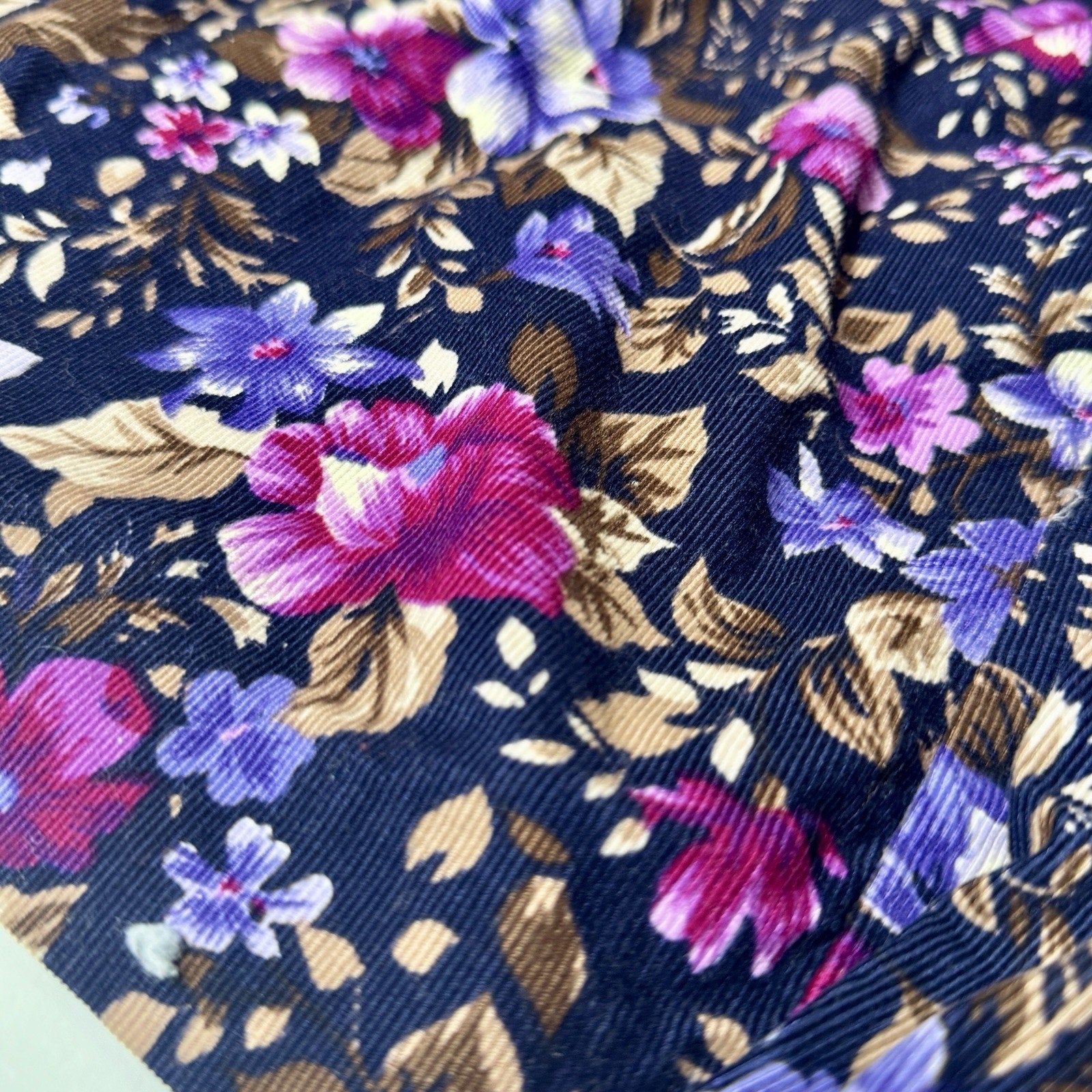 Vtg 1980s Picture Me Floral Cropped Blazer Small USA Cotton Secretary Grannycore