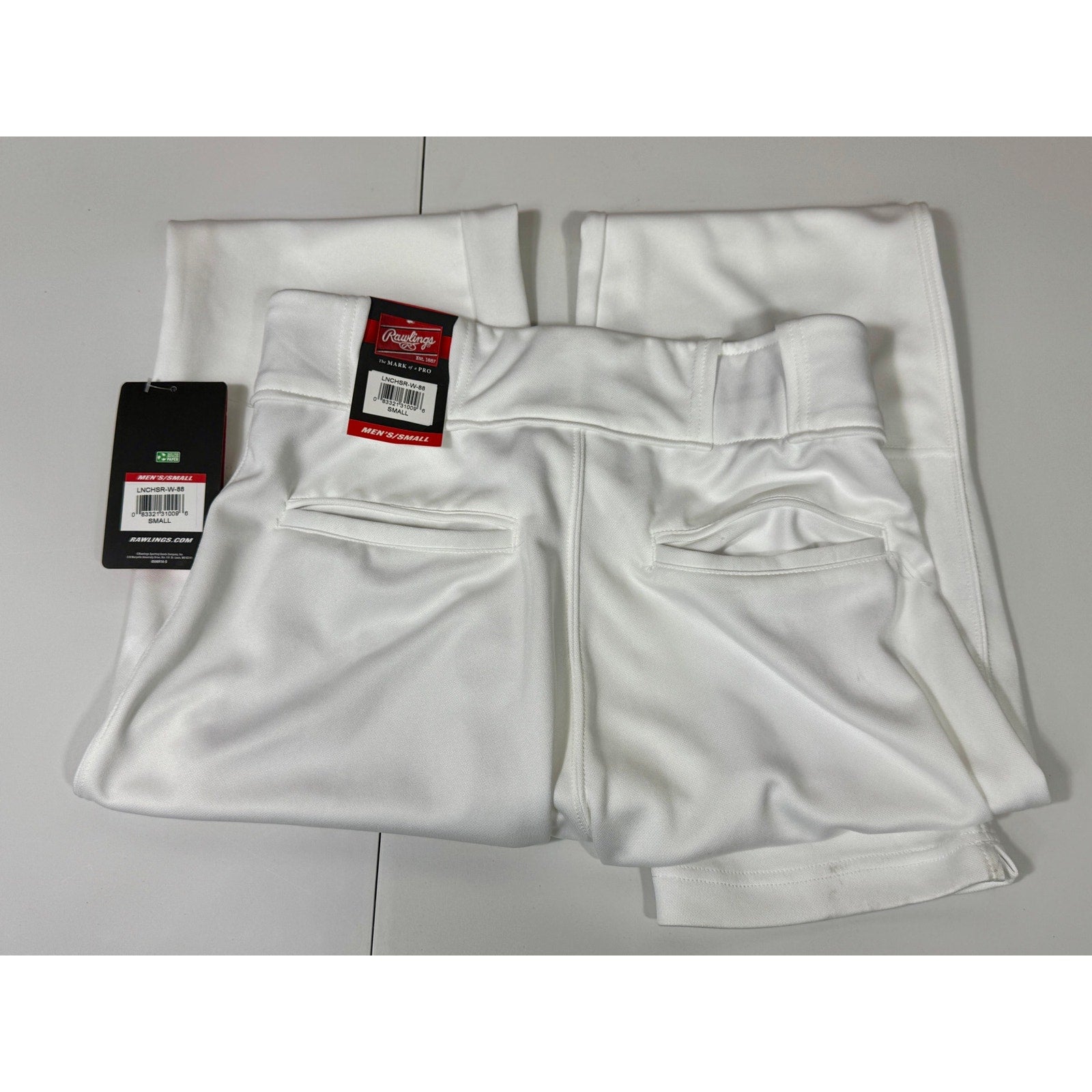 Rawlings Launch Semi-Relaxed Adult Baseball Pants White Small LNCHSR-W-88