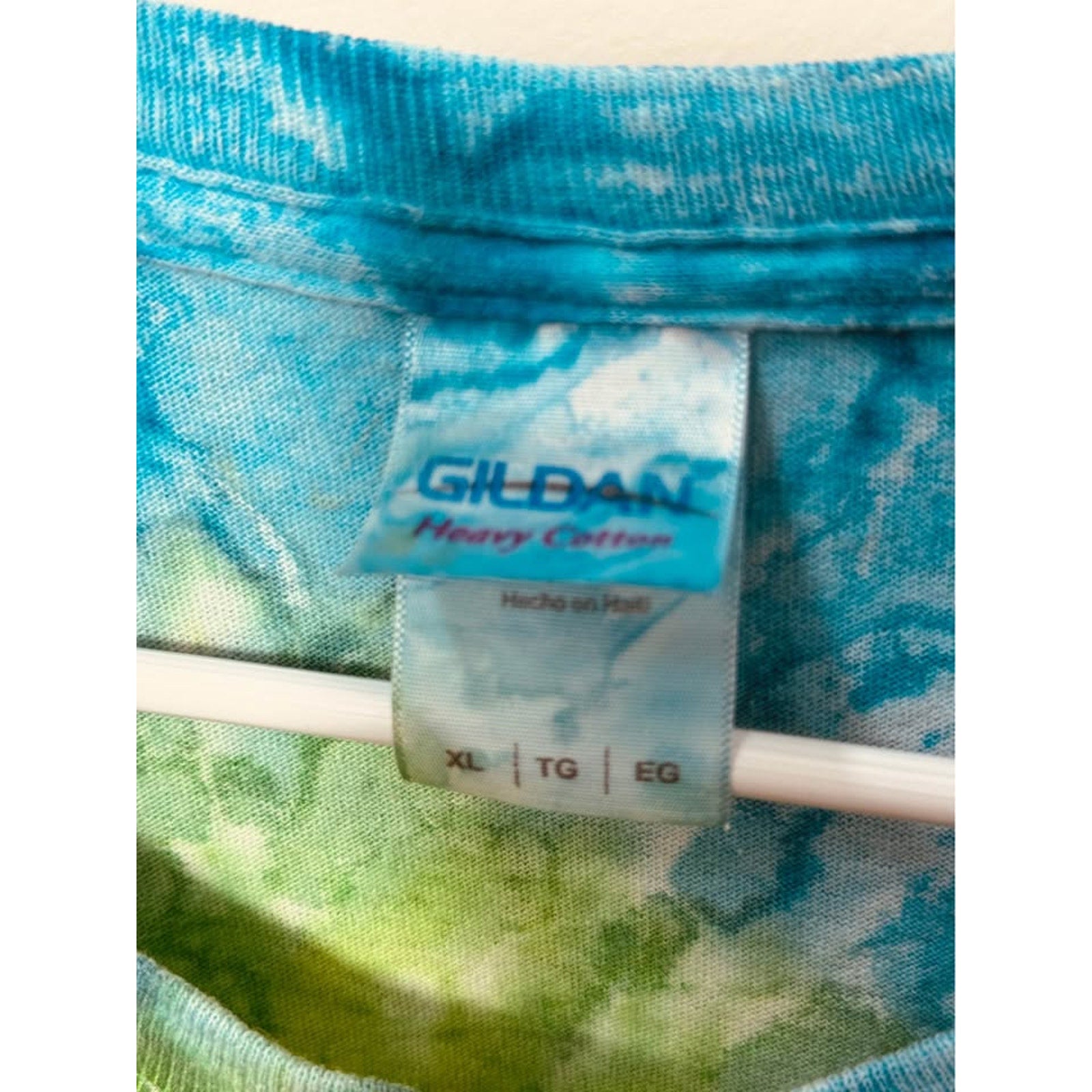 DJ’s Deck Port Orange Florida Tie Dye Seafood Raw Bar Graphic T Shirt XL Gildan