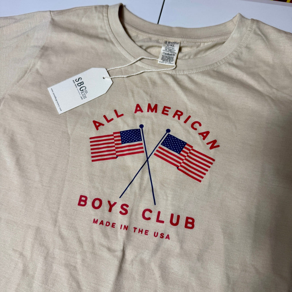 SBG Co Kids All American Boys Club Patriotic USA Flag Tee NWT Youth XXL