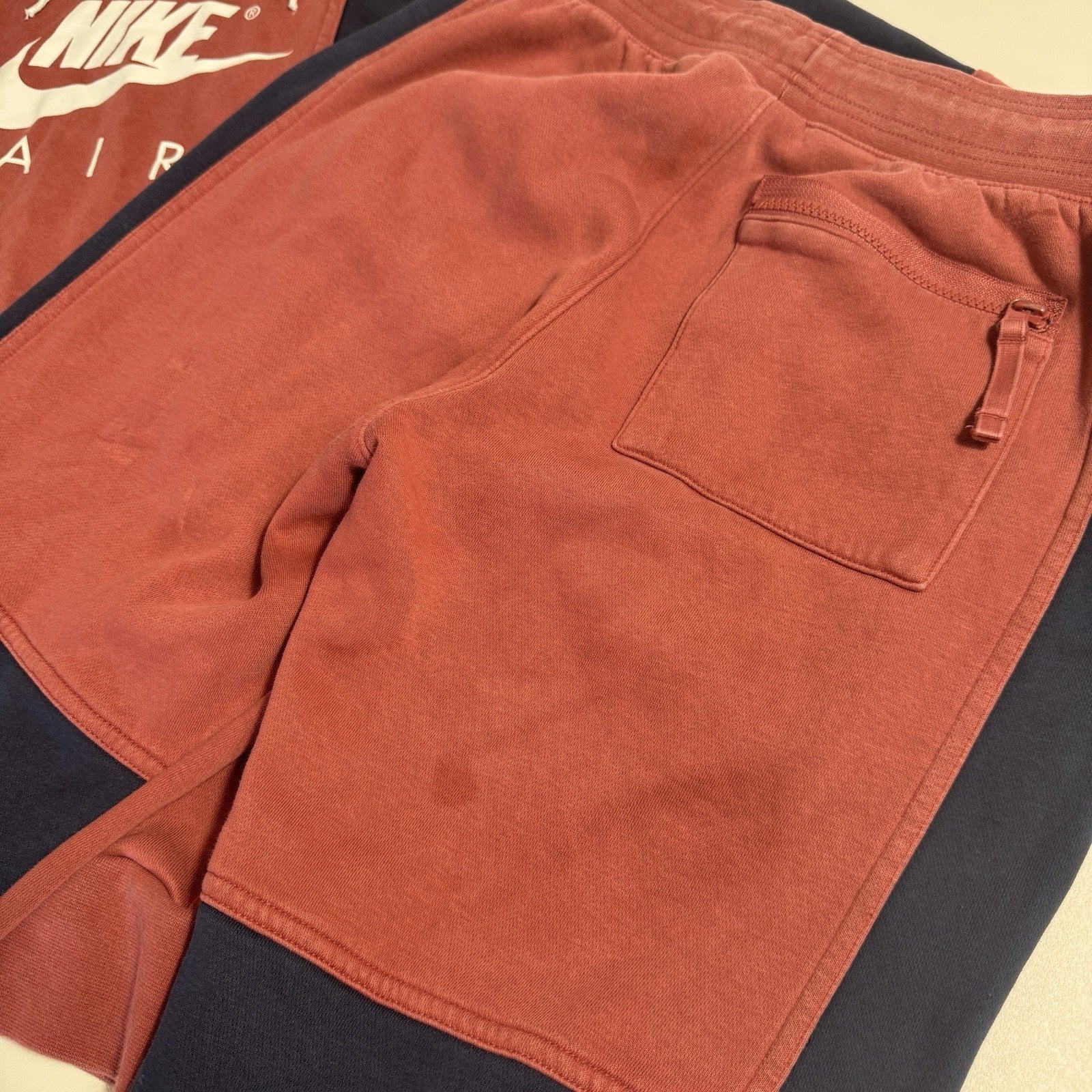 Nike Air Matching Hoodie Jogger Set Small Red Navy DR8948-661 Sportswear