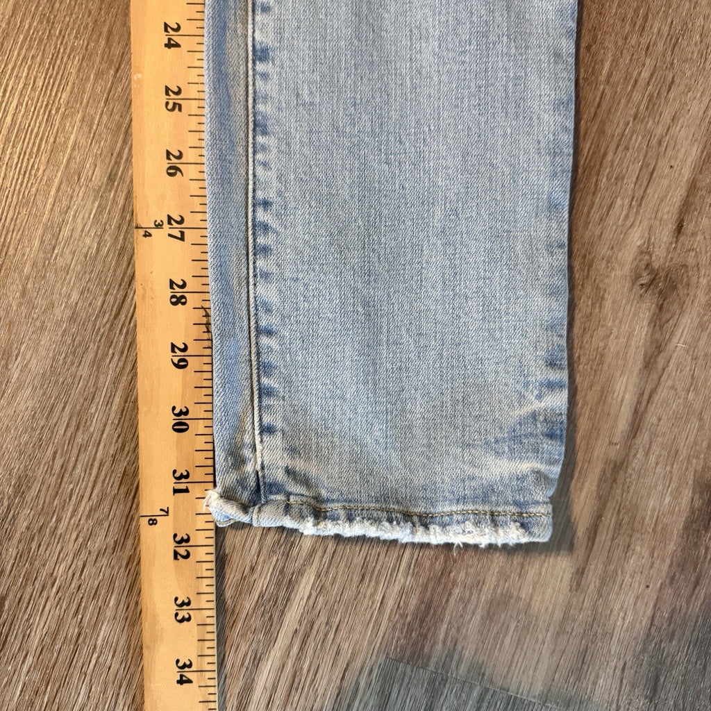 Purple Brand P002 Jeans Mens 30x31 Light Wash Distressed Slim Tapered Denim Rips