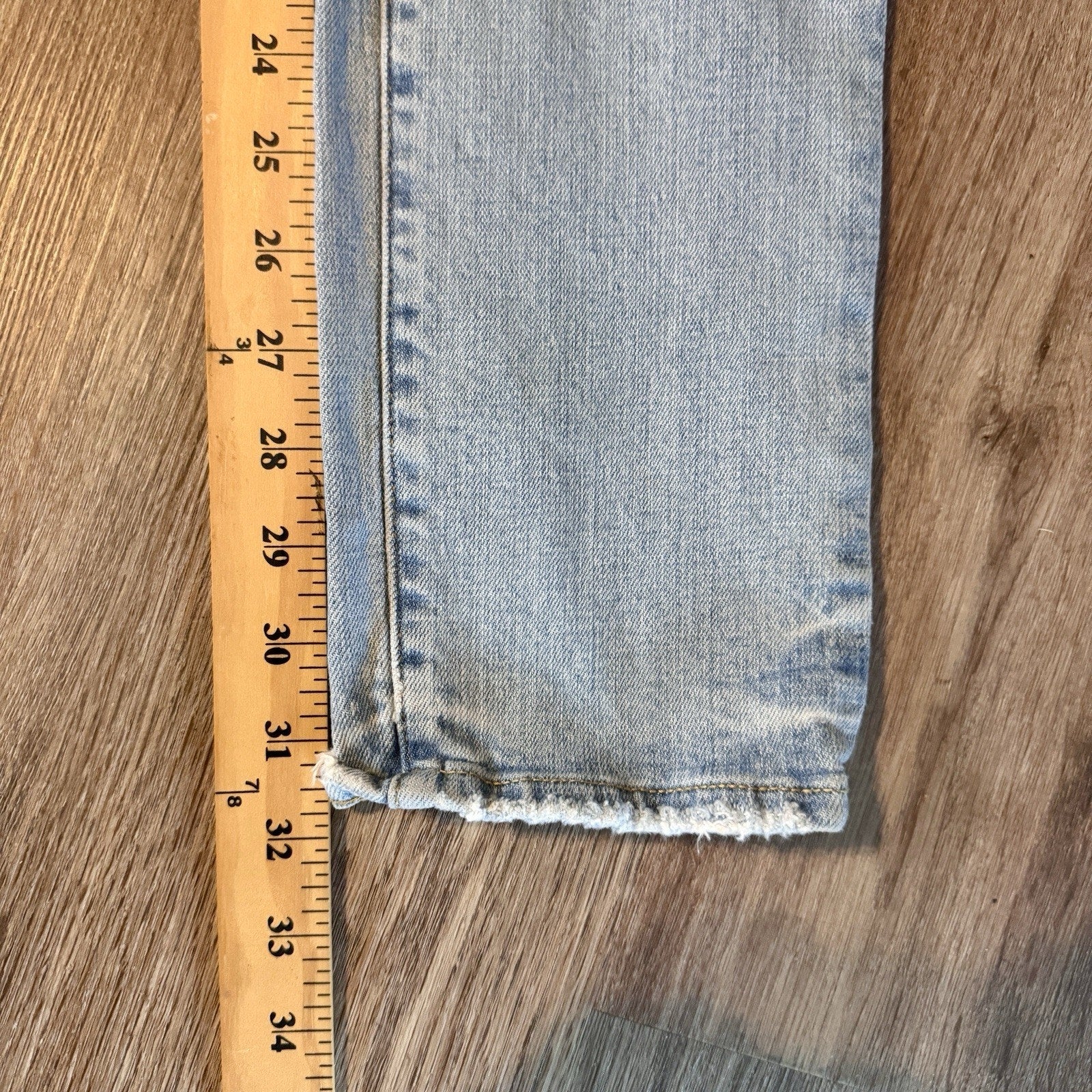 Purple Brand P002 Jeans Mens 30x31 Light Wash Distressed Slim Tapered Denim Rips