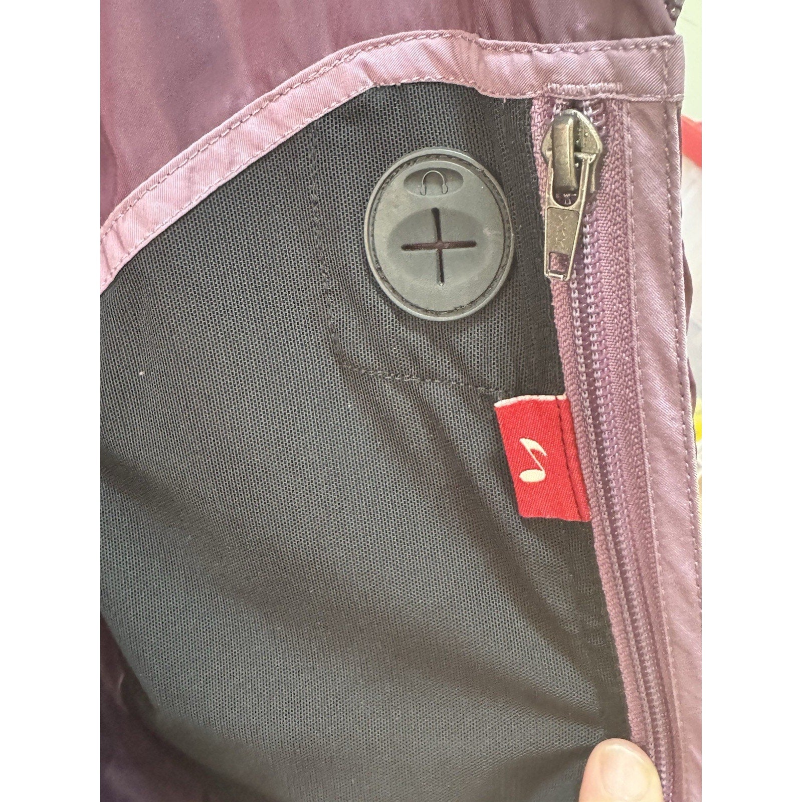 Vtg LL Bean Jacket Womens Petite Medium Purple Warm Up Fleece Lined Ski Snow M