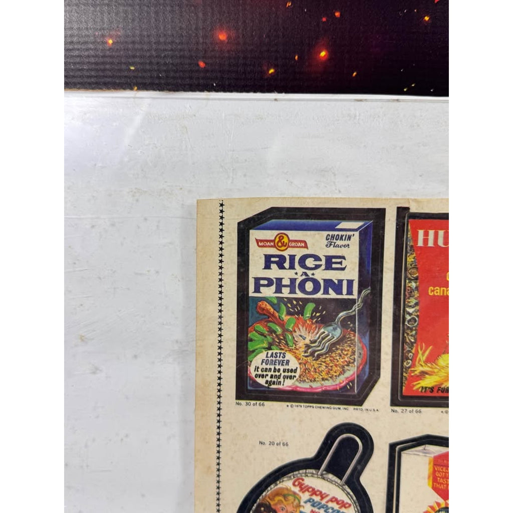 Original 1979 Topps Wacky Packages Cards Uncut Sheet Vintage Display 66 Labels