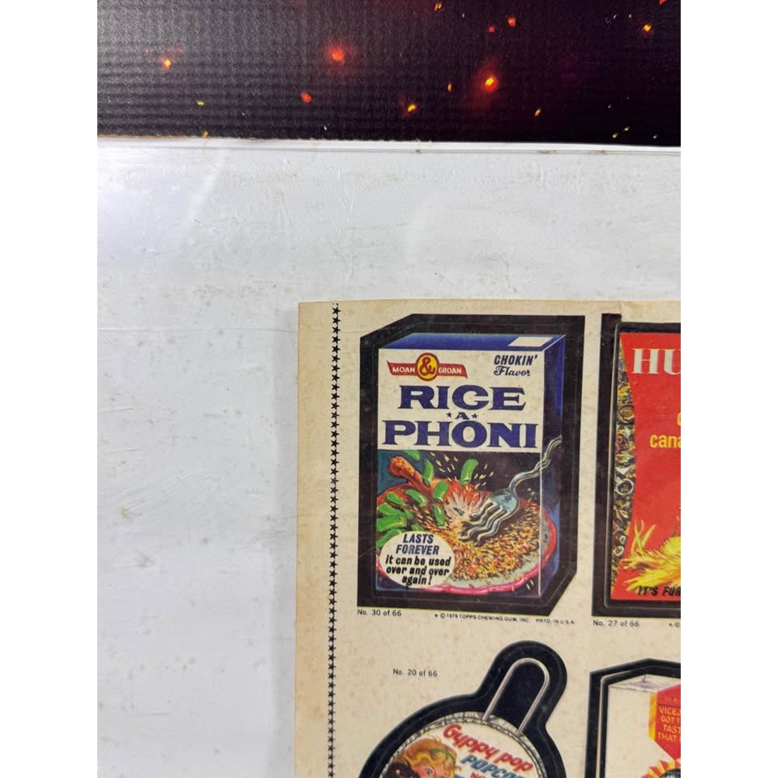 Original 1979 Topps Wacky Packages Cards Uncut Sheet Vintage Display 66 Labels