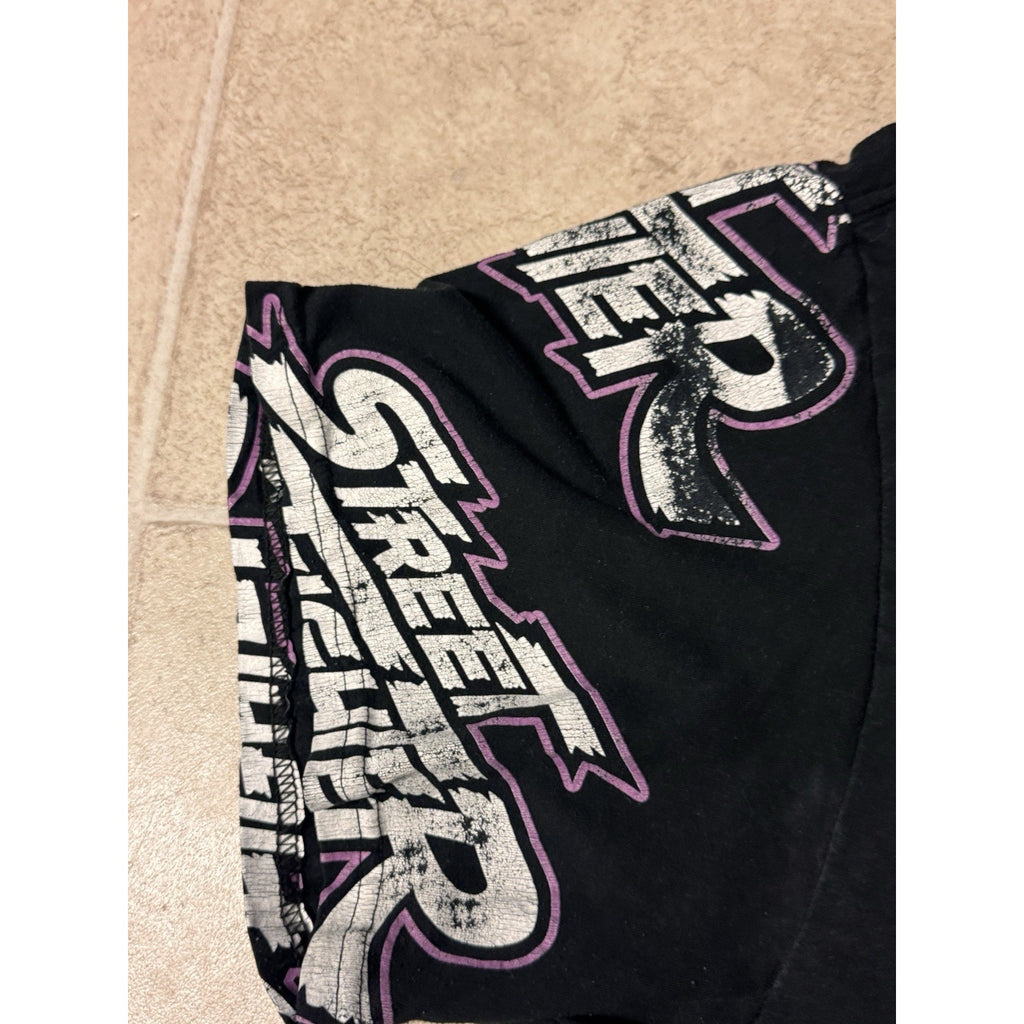 Vtg Street Fighter Ken Ryu Graphic T-Shirt Capcom 1987 Sleeve Print 4XL