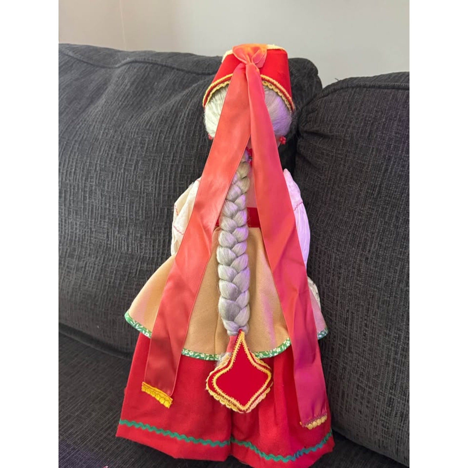 Vintage Russian Tambov Folk Costume Doll 20” Marta Toy Factory Tagged