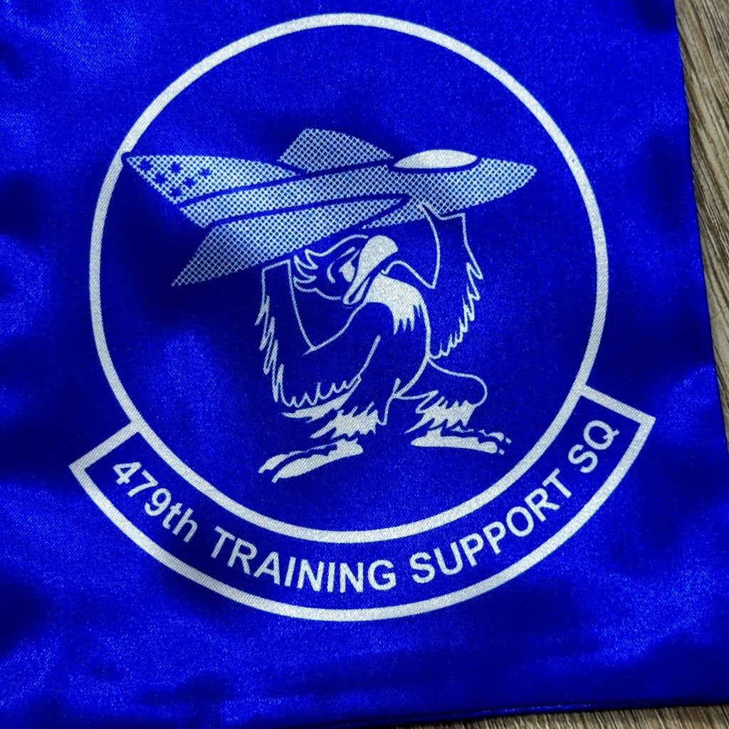 Vtg Early 2000s USAF 479th Training Support Squadron Crew Scarf Made USA Rama