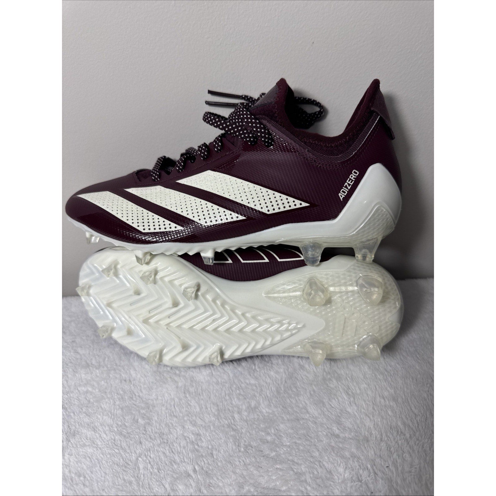 Adidas Adizero Electric.1 Football Cleats Men’s Sz 7.5 Maroon White NFL New