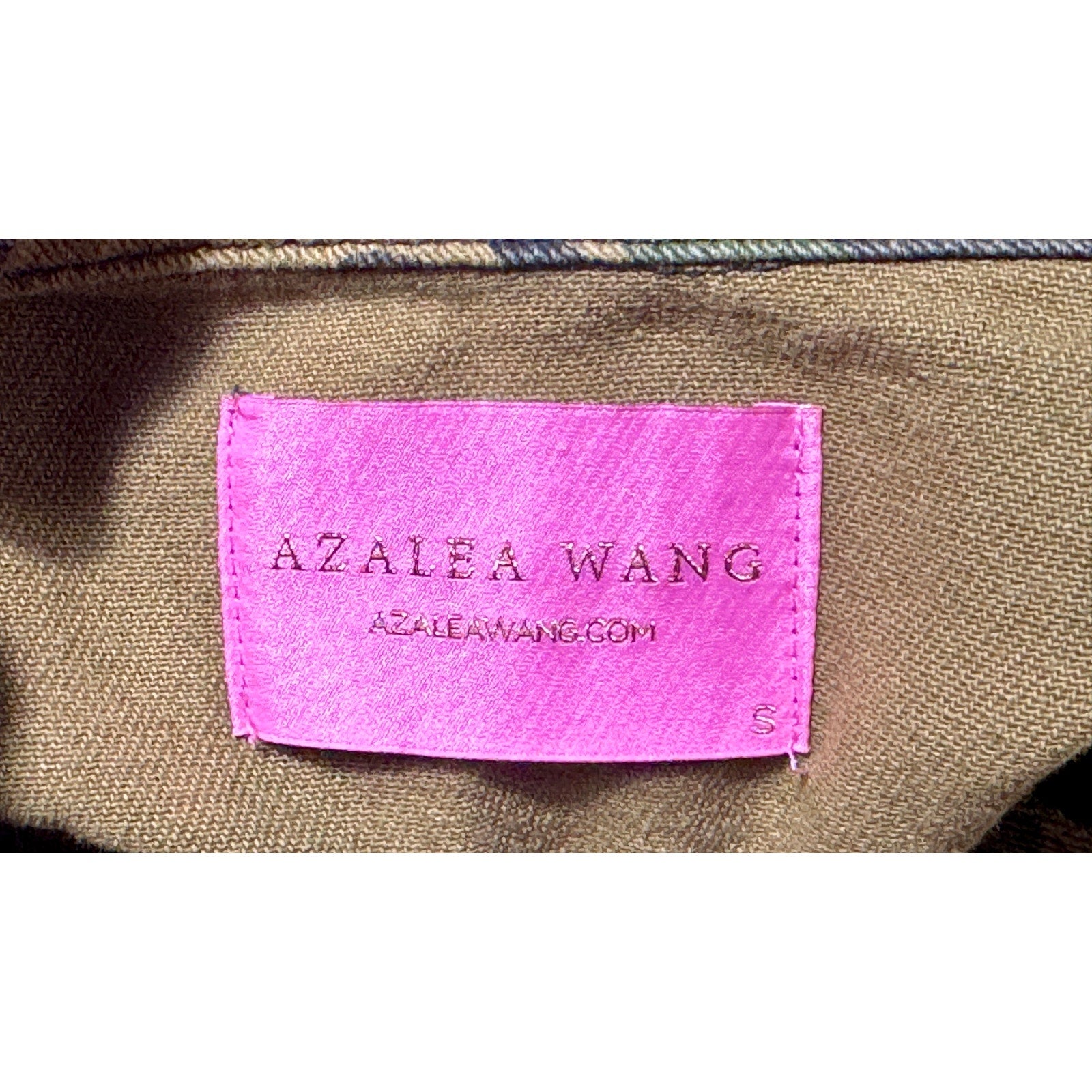 Azalea Wang Camo Rhinestone Fringe Cold Shoulder Cropped Trucker Jacket Small S