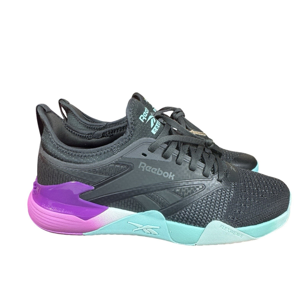 Reebok Nano Court Pickleball Tennis Shoes Grey Purple Aqua 100212266 M10 W11.5