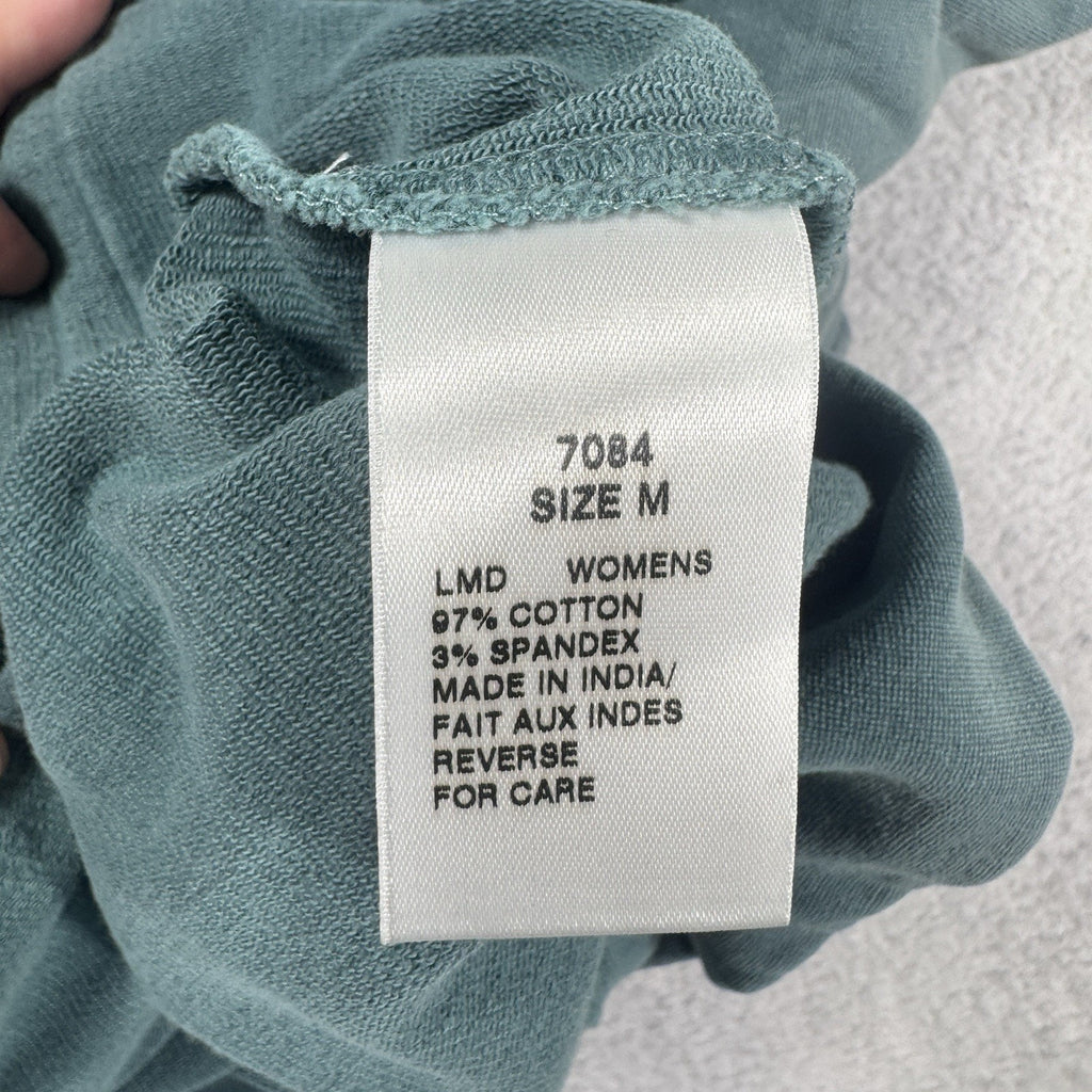Woolrich Garment Dyed Full Zip Hoodie Womens M Blue Green Stretch Sweatshirt