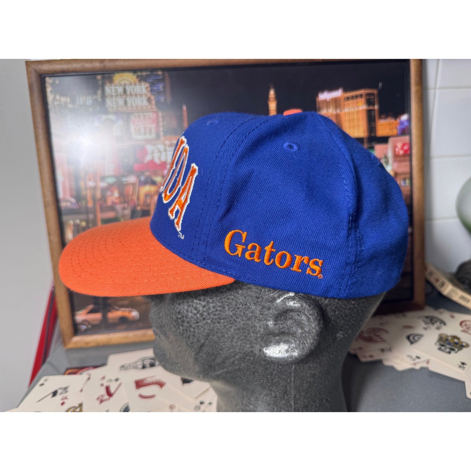 Vintage Florida Gators Gothic Script Fitted Hat USA Made Wool Size 7 NCAA