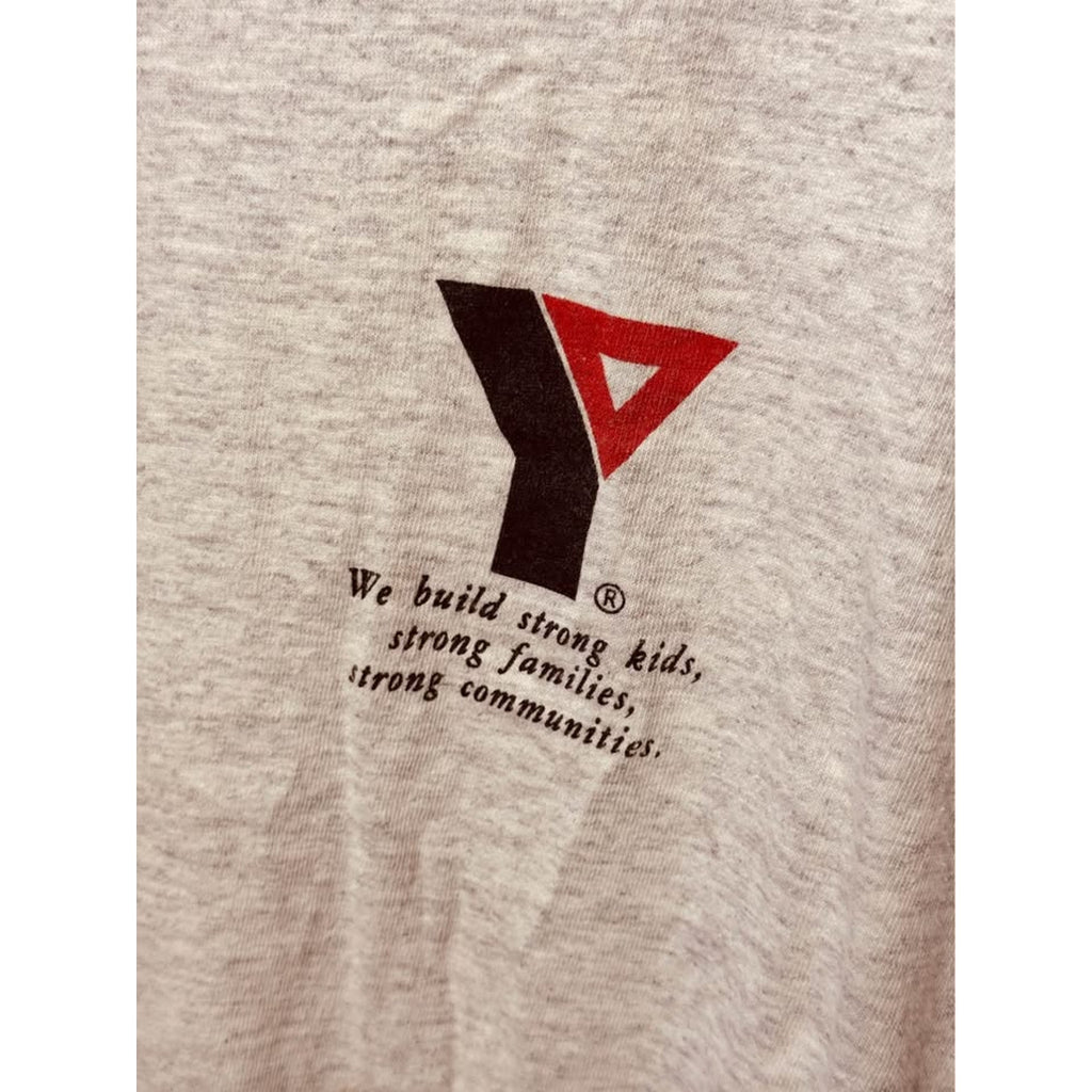Vintage YMCA Worldwide Original 1844 Double Sided Graphic T-Shirt Gray Large