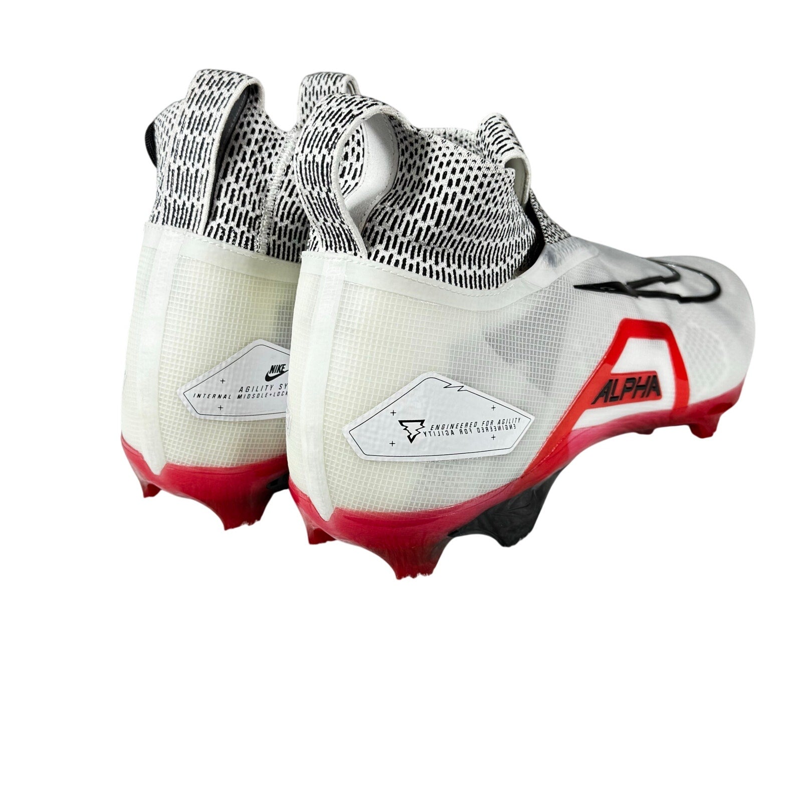 Nike Alpha Menace Elite 3 Football Cleats Mens 16 White Red New