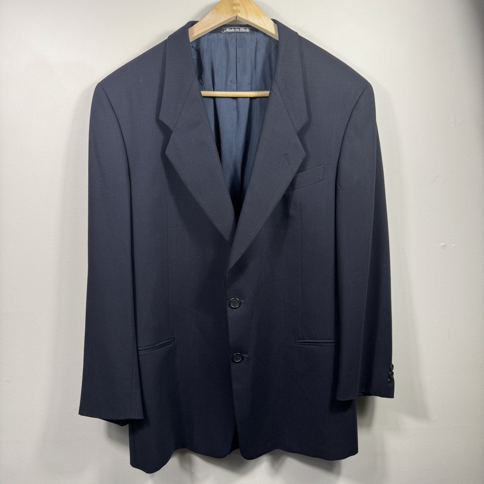 Vtg Giorgio Armani Le Collezioni 44L Blazer Sport Coat 100% Virgin Wool Italy