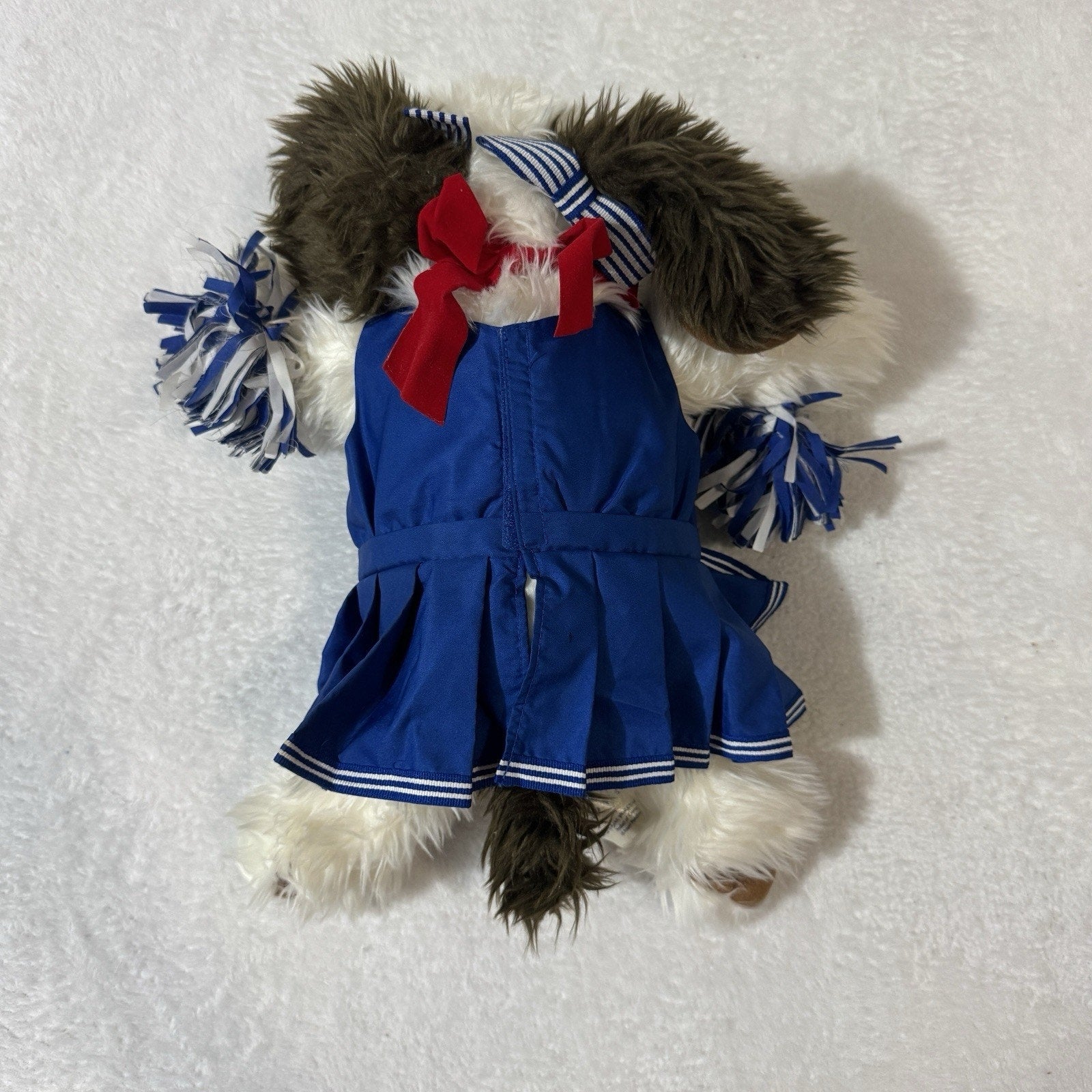 Vtg 1997 Build-A-Bear Shaggy Dog Plush Bear University Cheerleader Set Retired