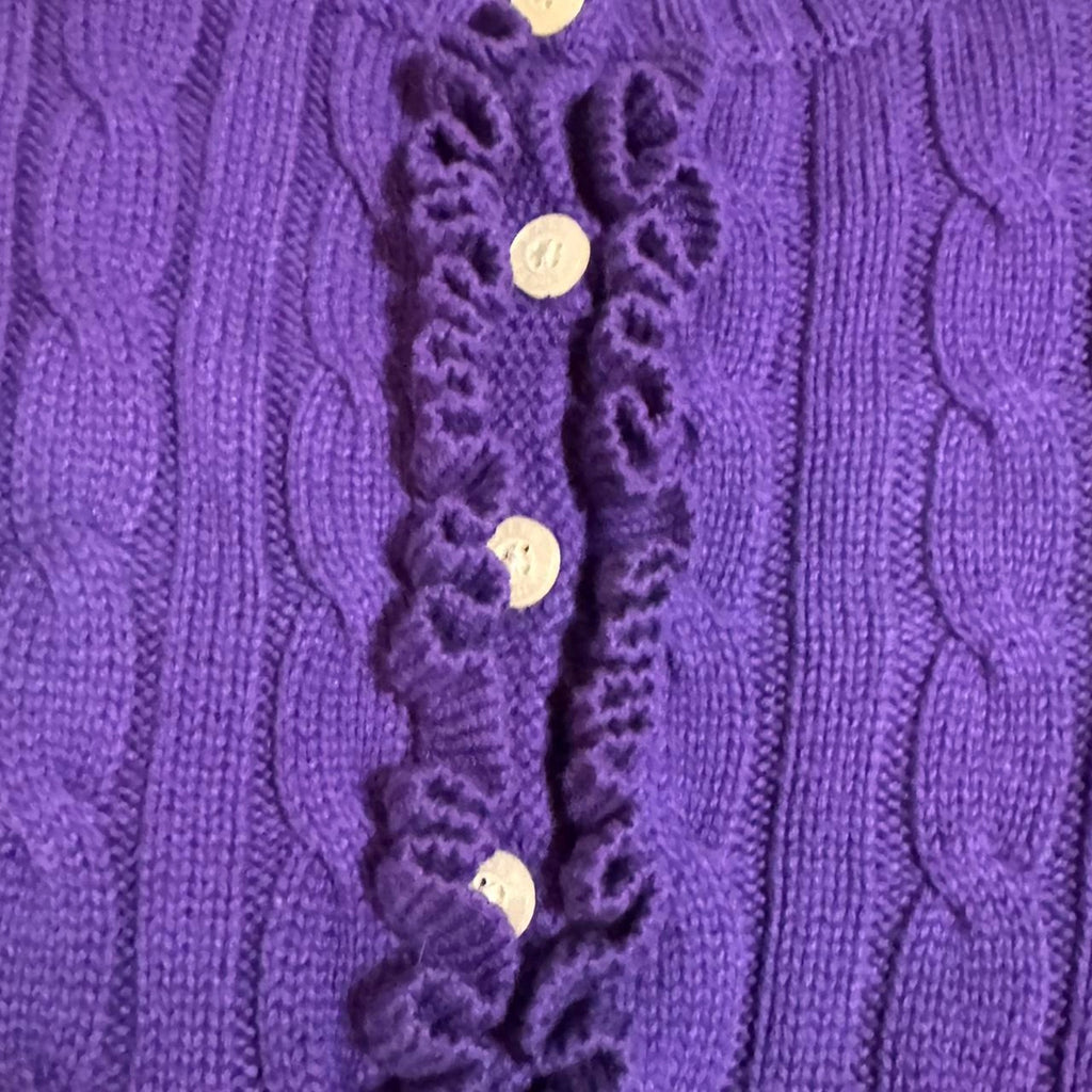 Ralph lauren purple cable knit