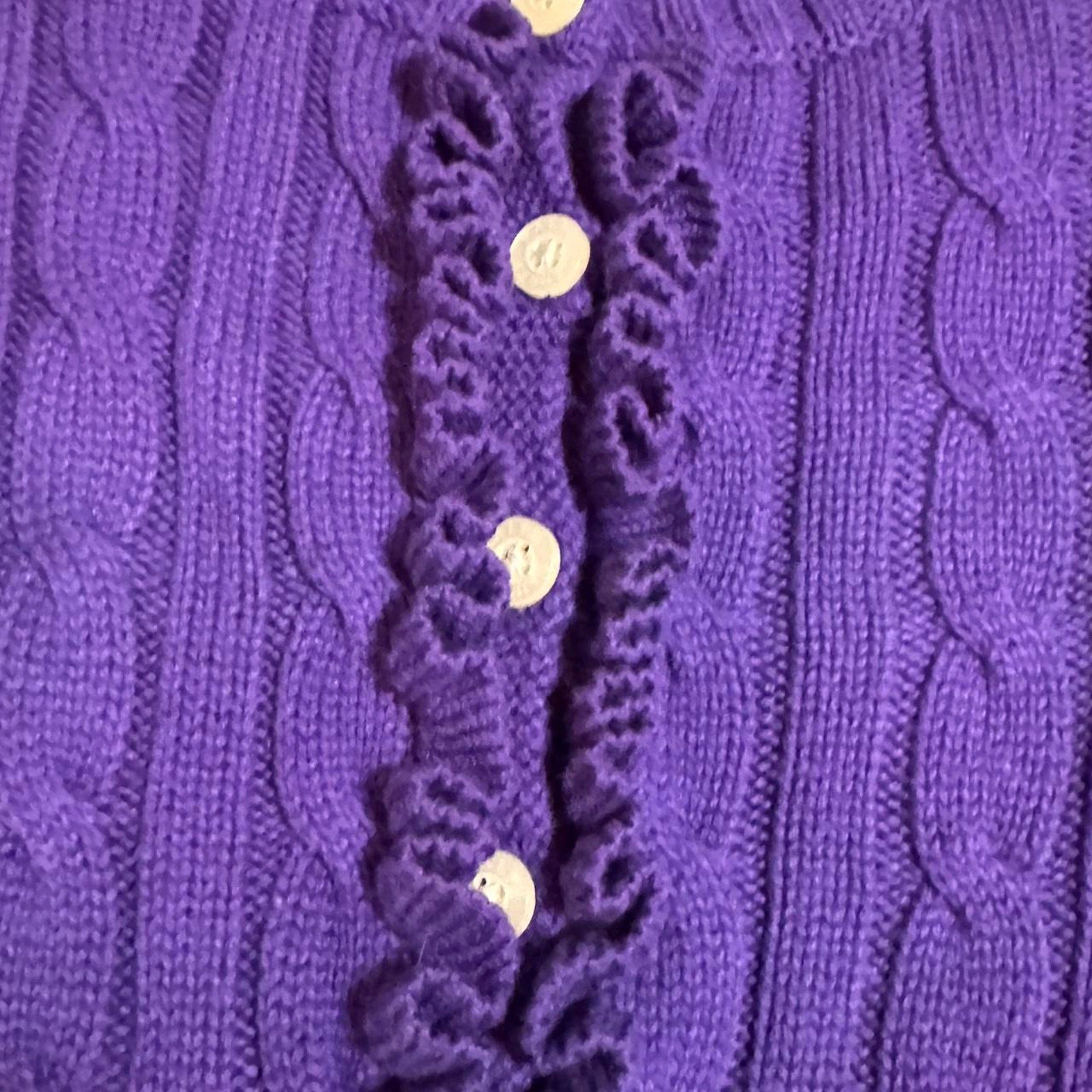 Ralph lauren purple cable knit
