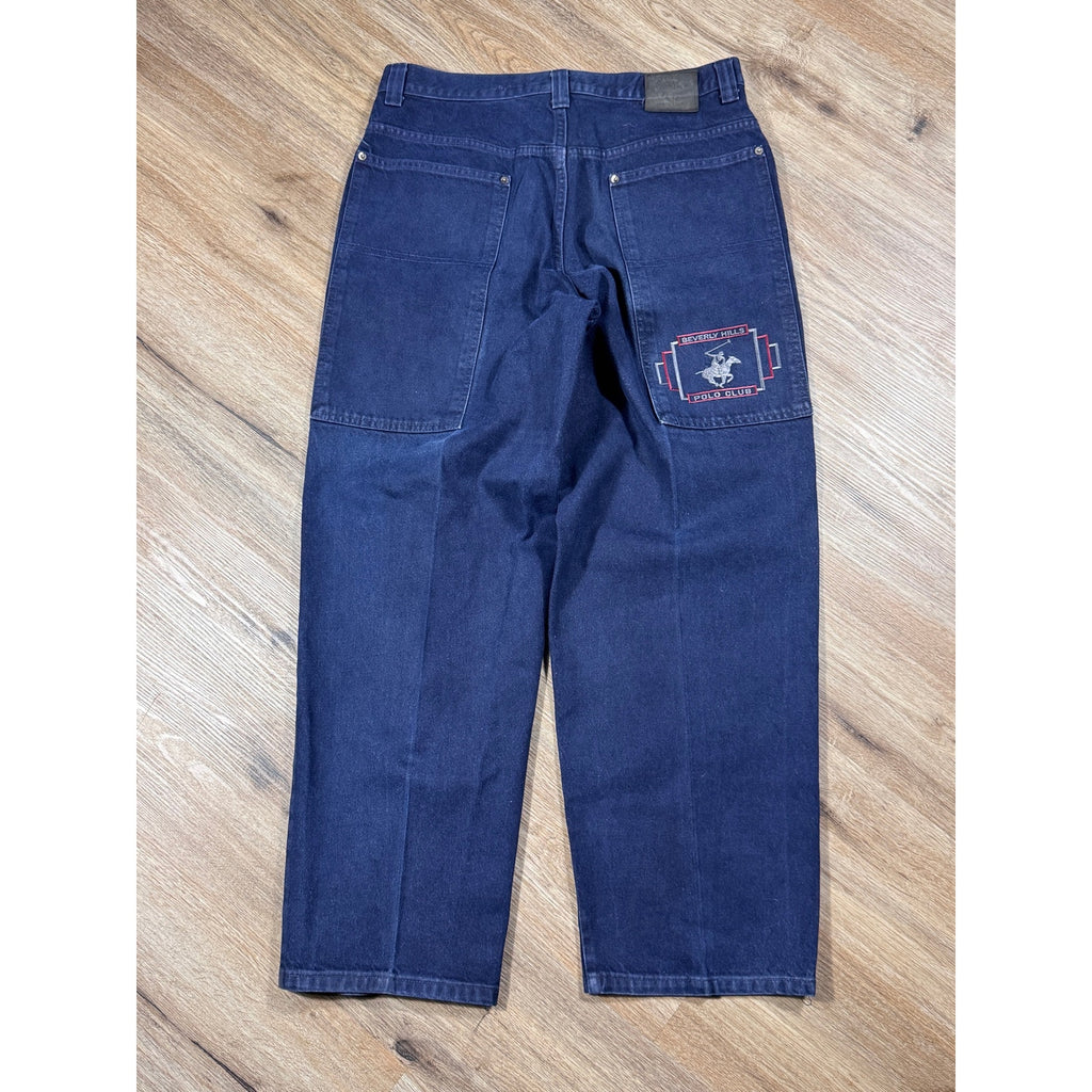 Vintage Beverly Hills Polo Club Baggy Jeans 36x32 90s Made USA Y2K Hip Hop Denim