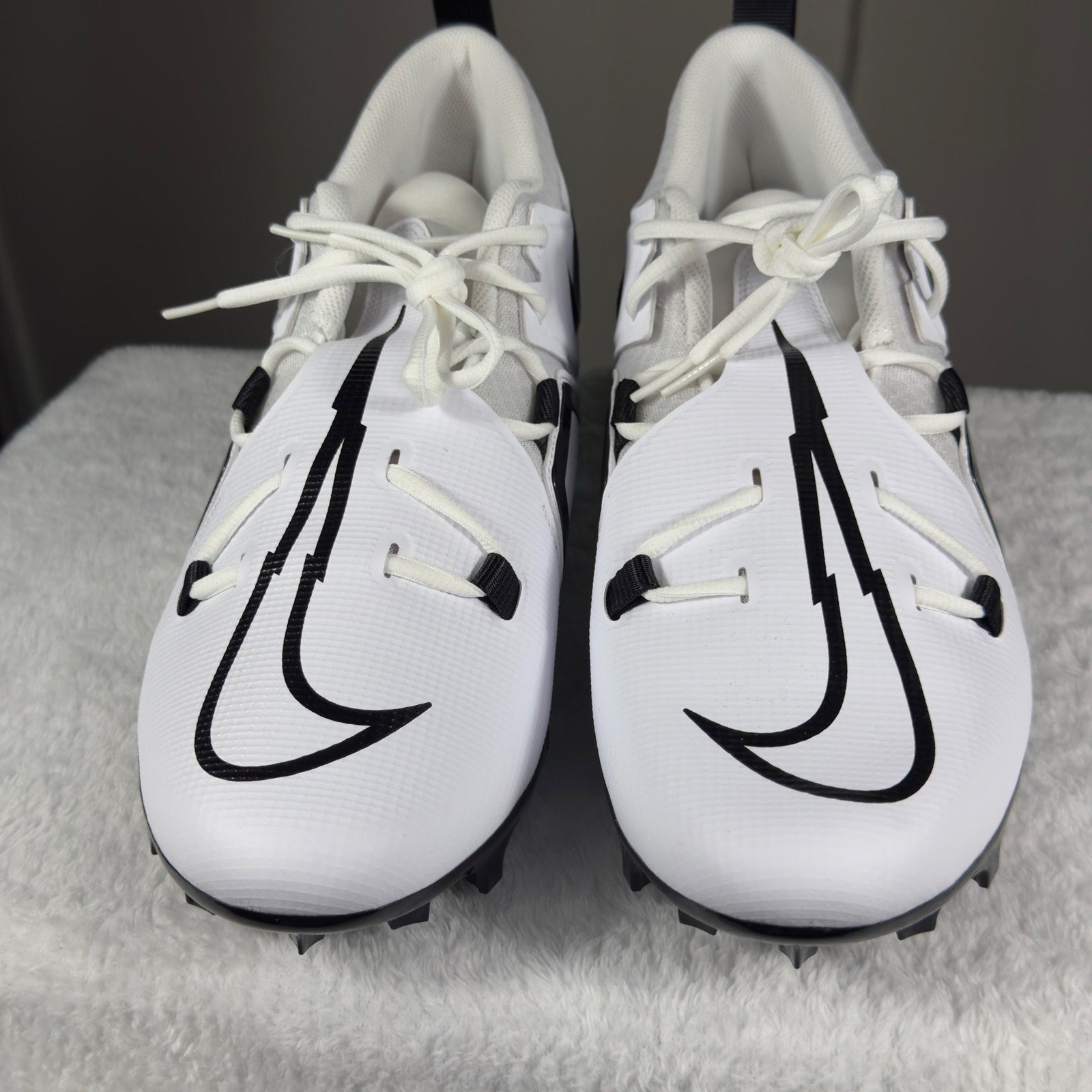 Nike Alpha Menace Pro 3 WD Mid PE Football Cleats White Black DH3292-100 Men13 W