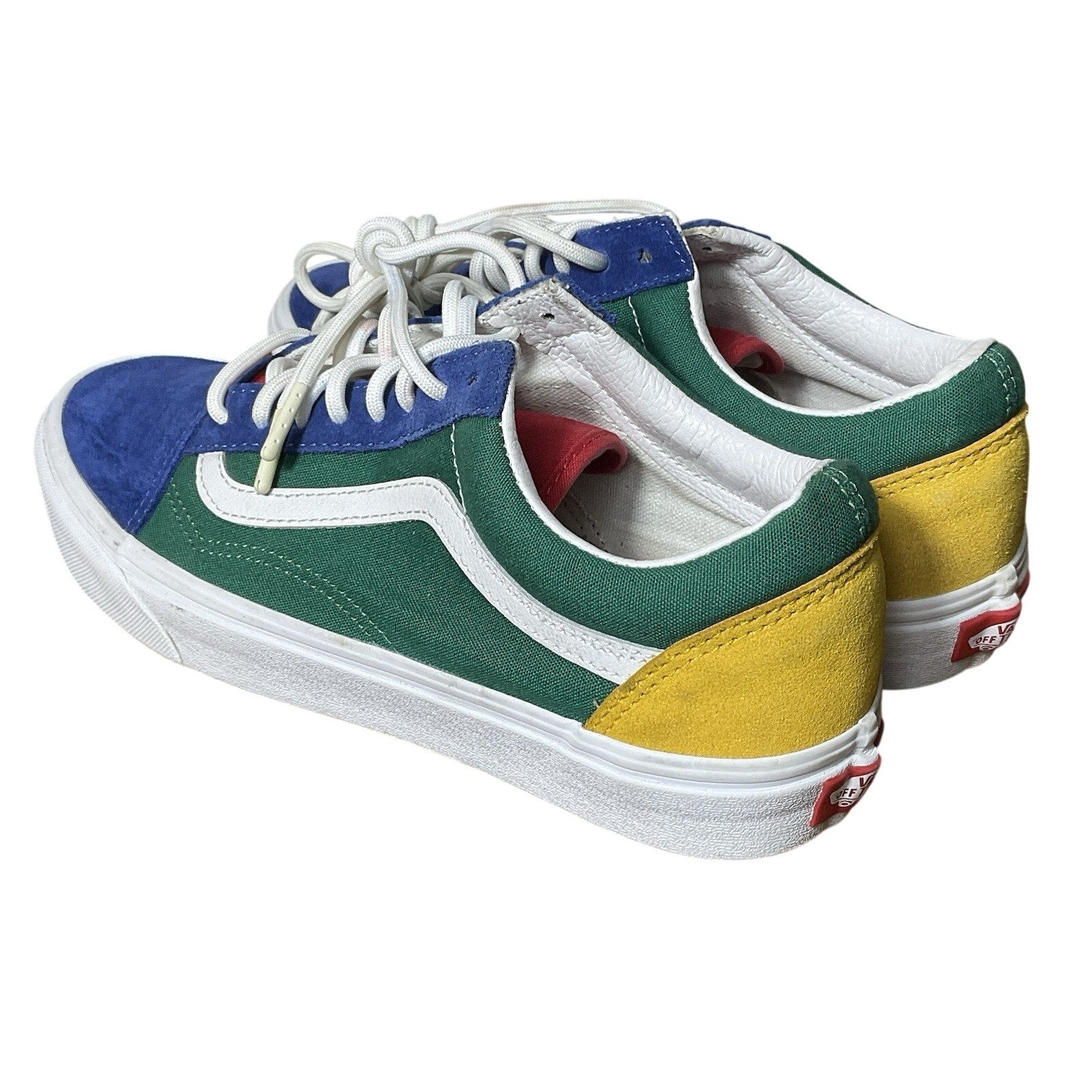 VANS Old Skool 500714 Shoes Blue Green Red Yellow Colorblock Size M/8.5 W/10