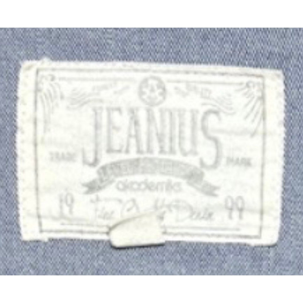 Akademiks Jeanius Black Denim Jacket Men’s 2XL Paint Splatter Y2K Streetwear