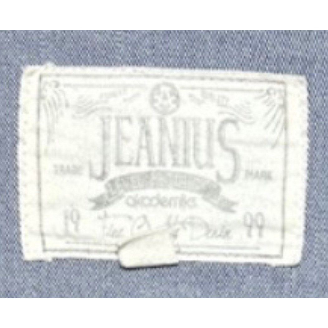 Akademiks Jeanius Black Denim Jacket Men’s 2XL Paint Splatter Y2K Streetwear