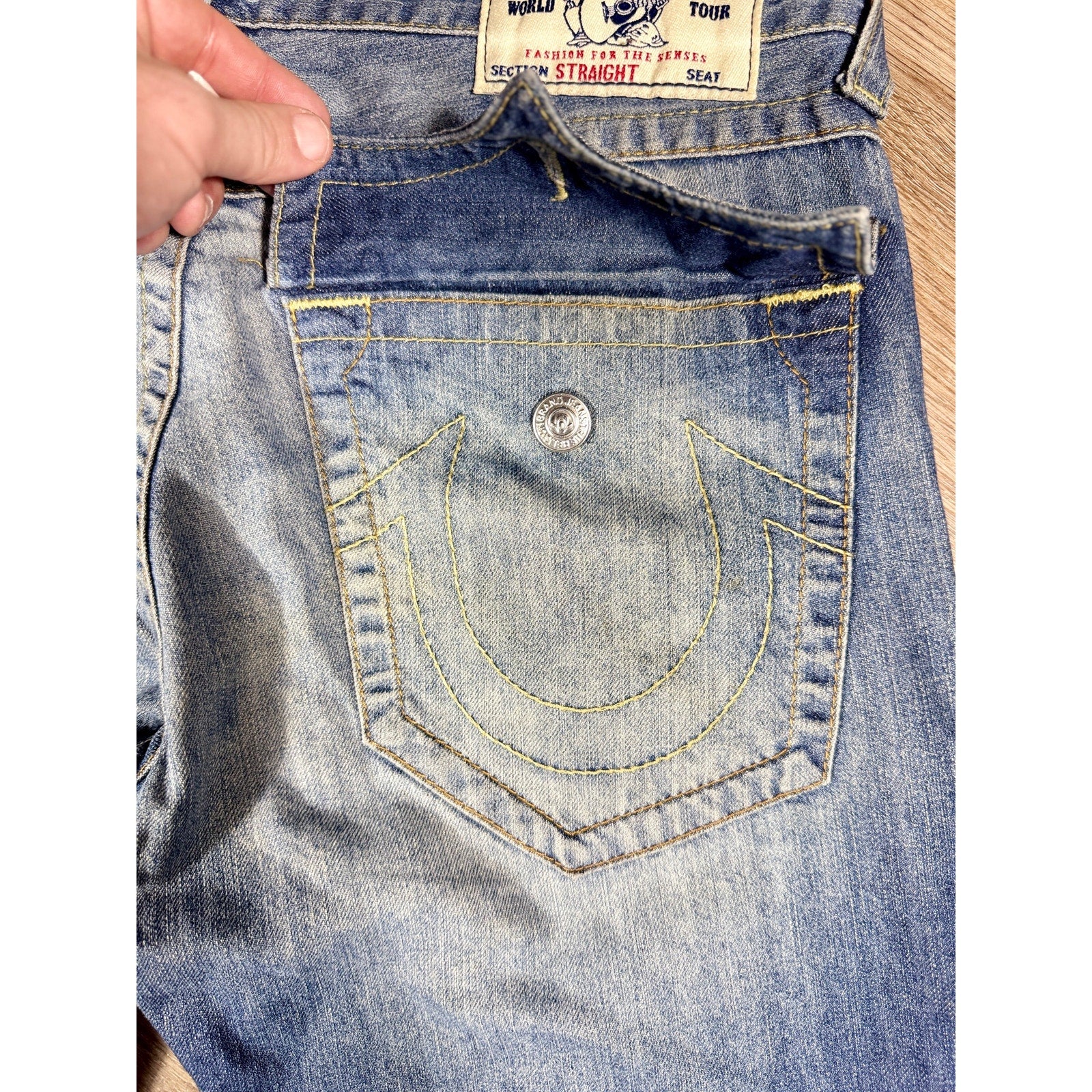 True Religion Ricky Straight Jeans Men’s 34x31 Y2K Medium Wash Denim 2013 Baggy