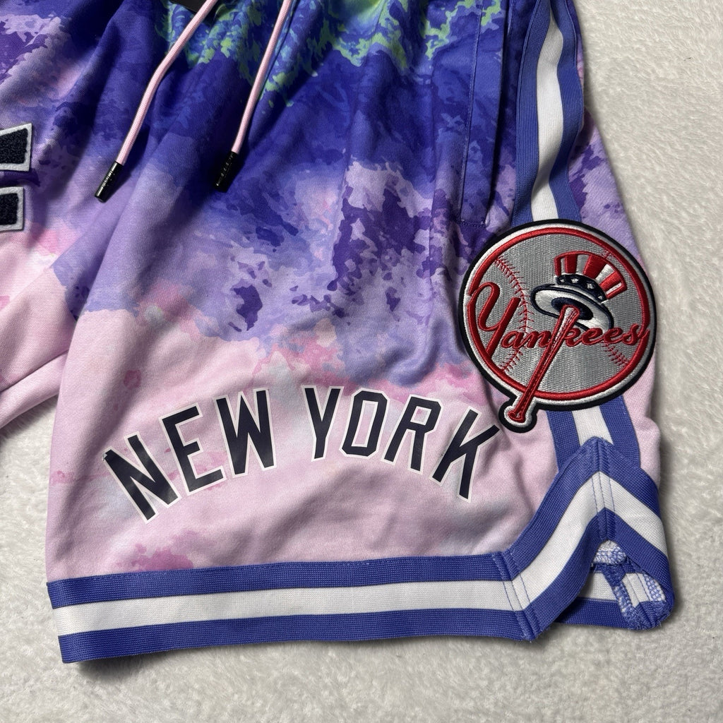 Pro Standard New York Yankees Pink Purple Dip Dye Shorts Men’s S MLB Baseball