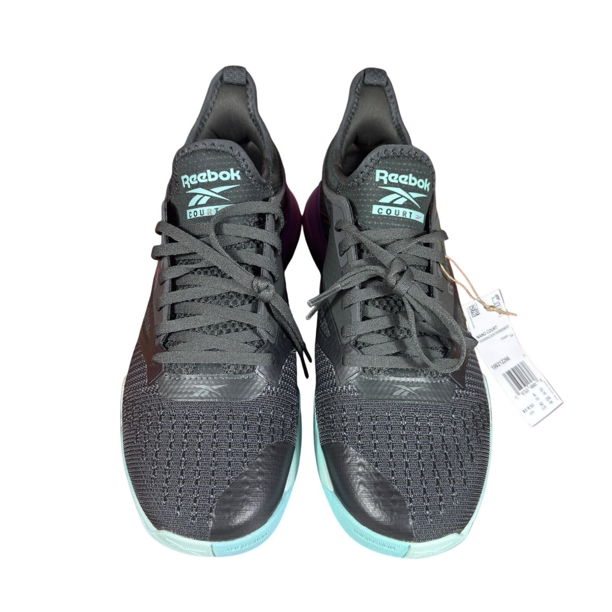 Reebok Nano Court Pickleball Tennis Shoes Grey Purple Aqua 100212266 M10 W11.5
