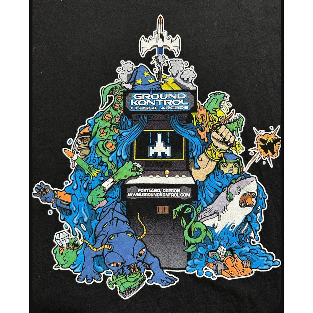 Ground Kontrol Arcade Meltdown T Shirt Medium Portland Oregon Retro Gaming